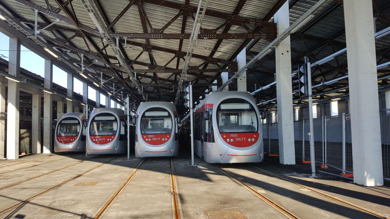 I nuovi tram in deposito