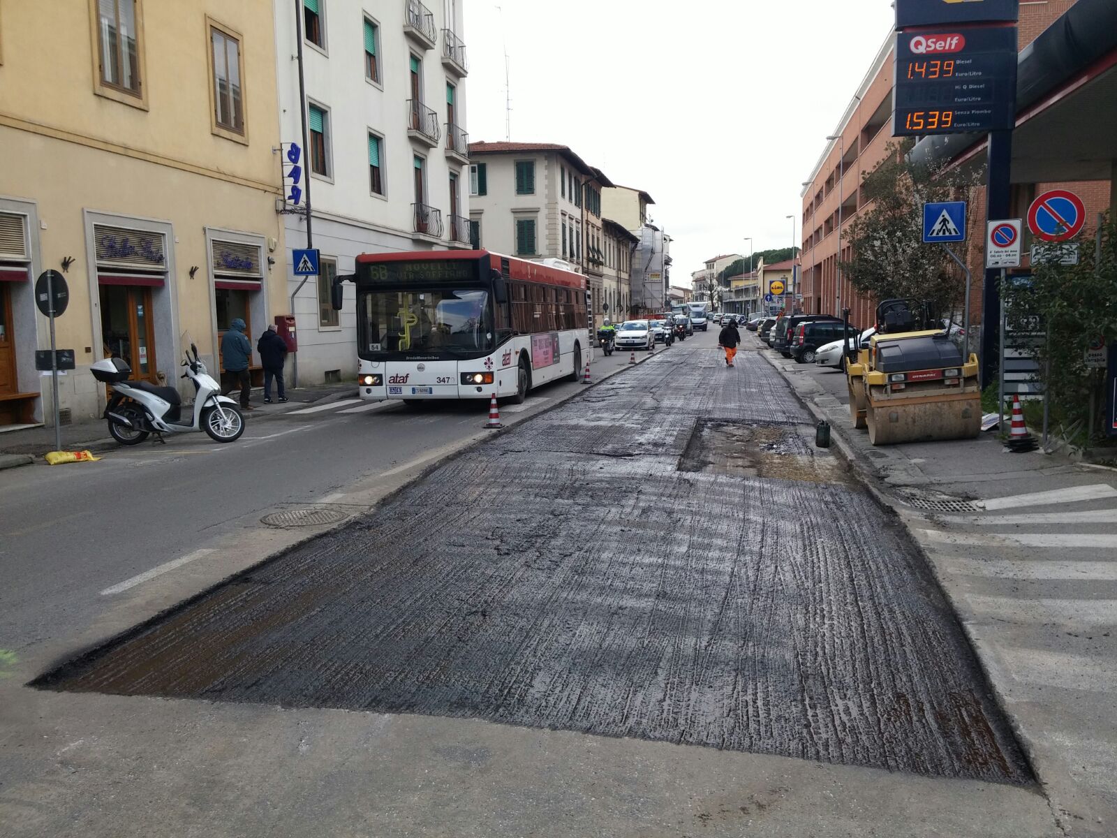 I lavori in via D'Annunzio