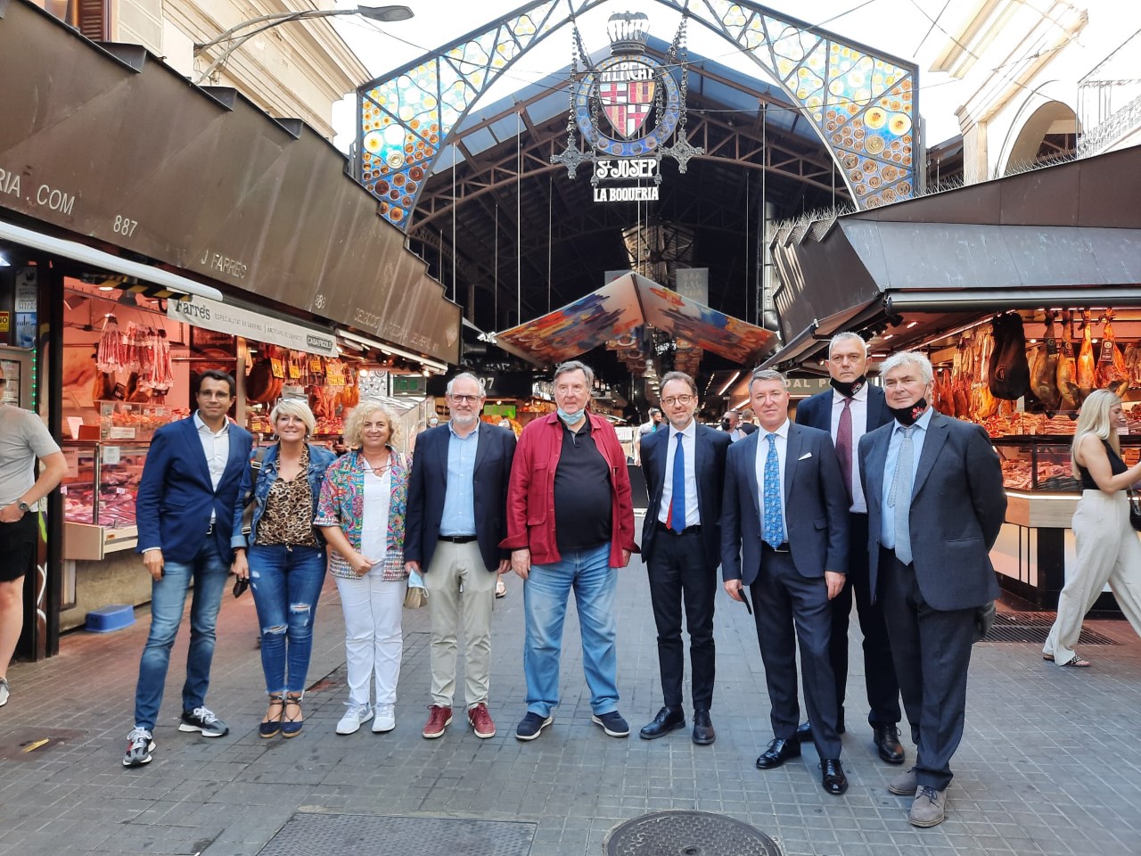 La delegazione fiorentina a Barcellona