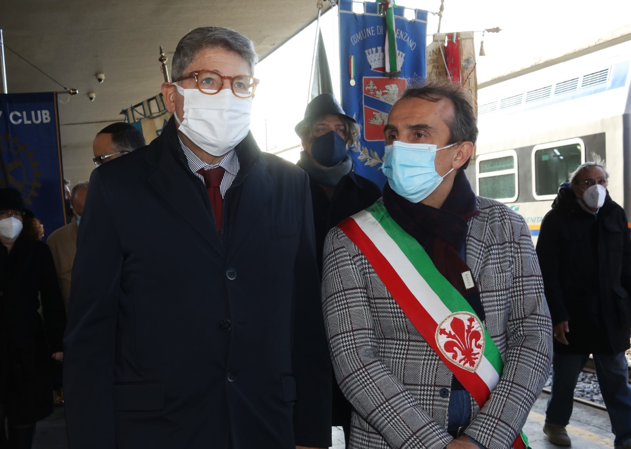 Commemorazione dei deportati ebrei dal binario 16 alla stazione SMN Commemorazione dei deportati ebrei dal binario 16 alla stazione SMN