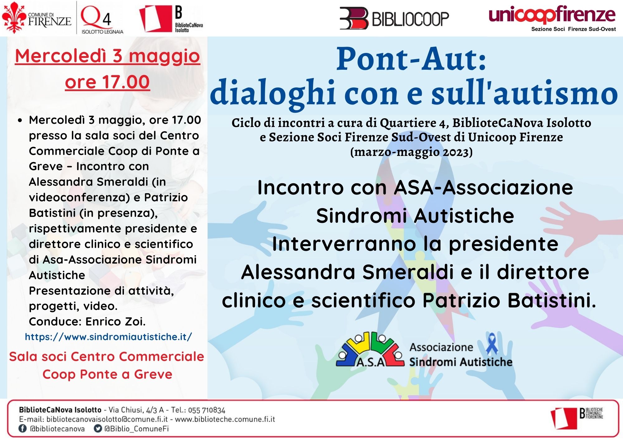 Pont-Aut: dialoghi con e sull’autismo al Quartiere 4