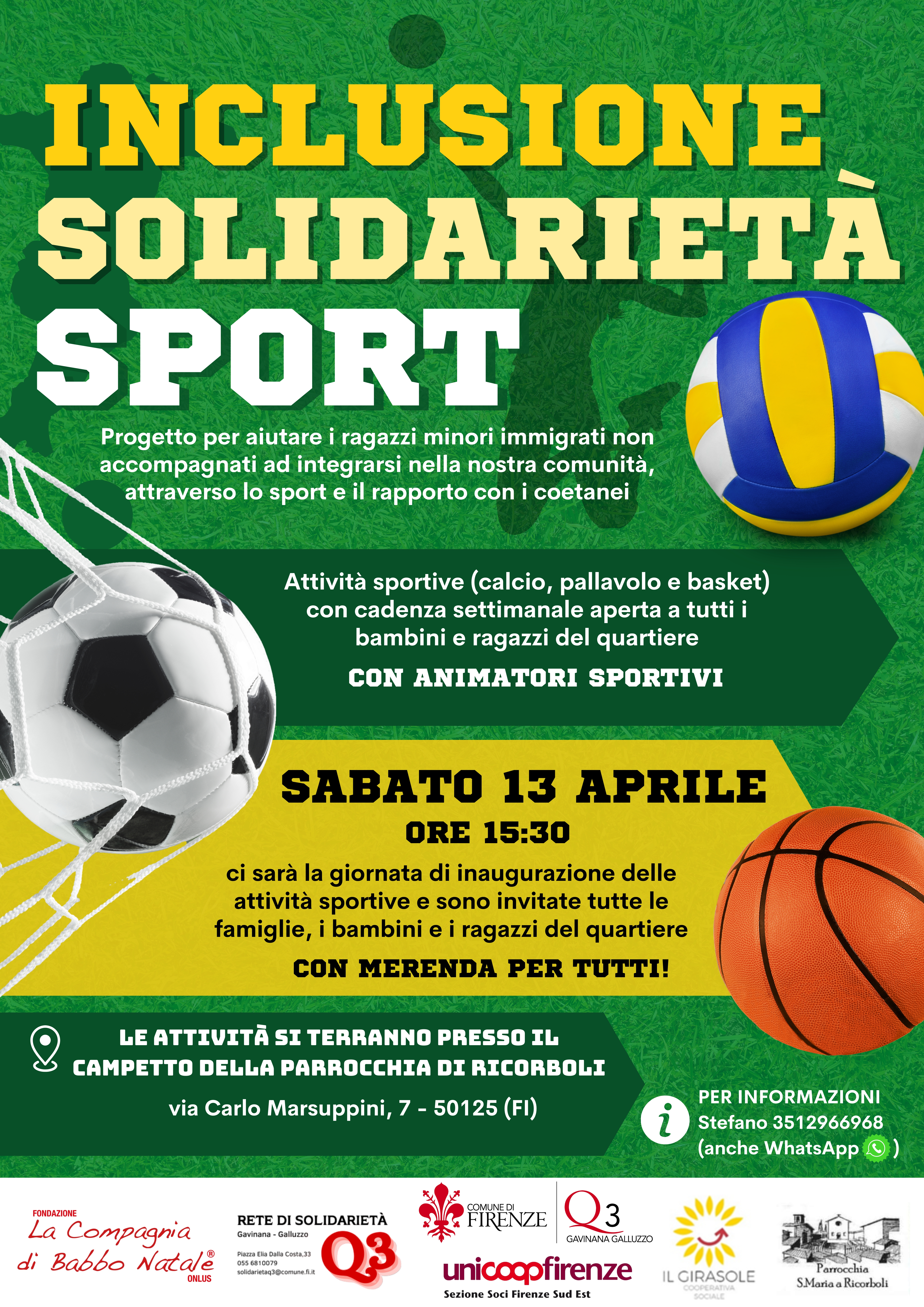 Inclusione solidarietà sport al Quartiere 3