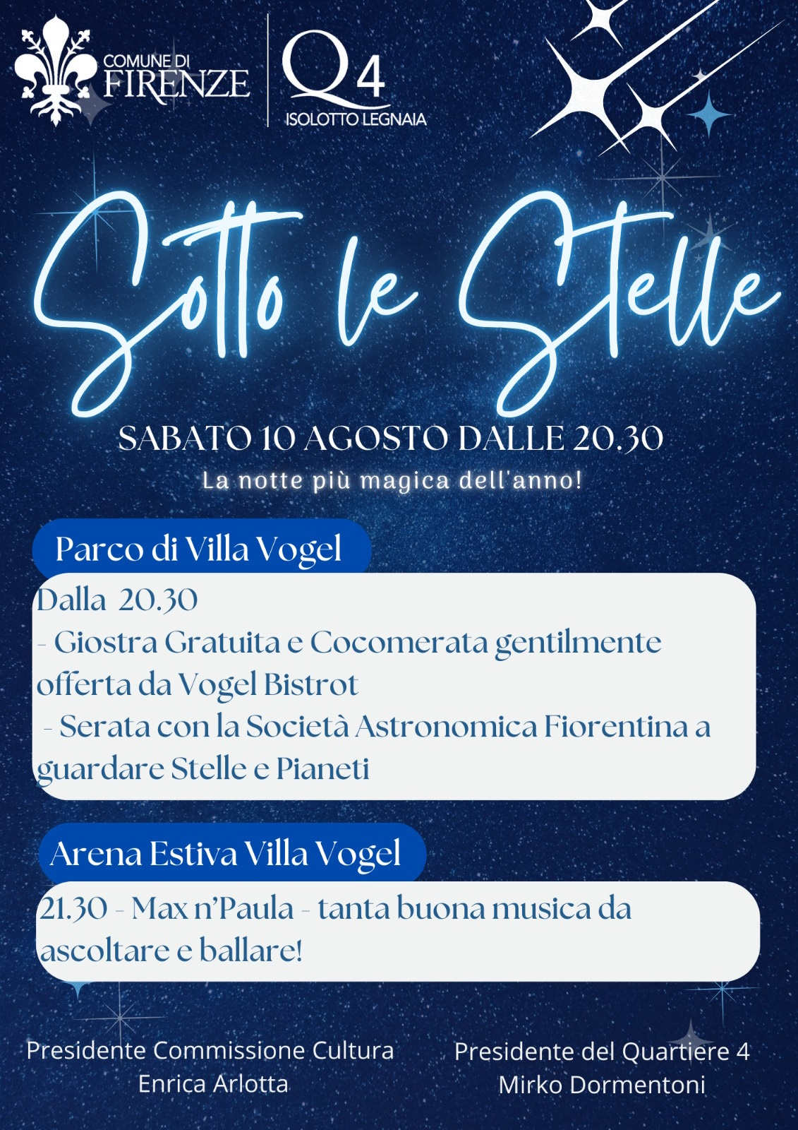 Sotto le Stelle Q4 Sotto le Stelle Q4