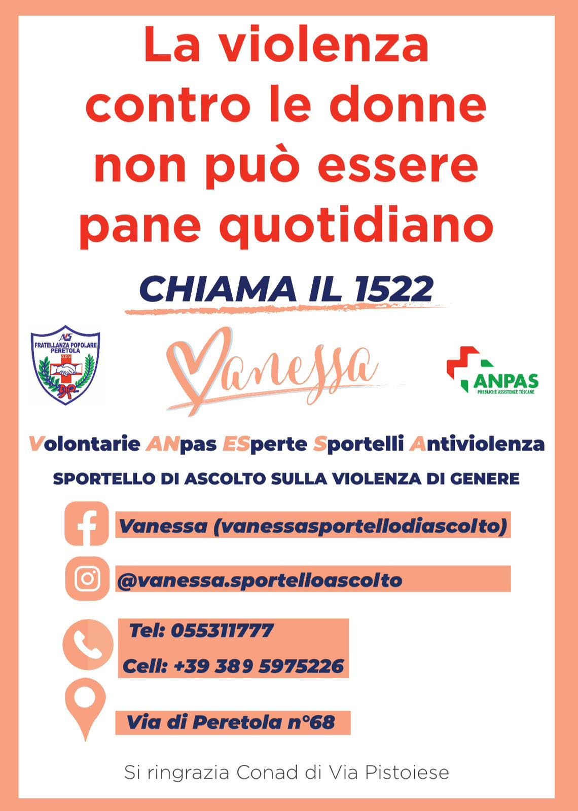 Progetto Vanessa al Quartiere 5 con Conad Progetto Vanessa al Quartiere 5 con Conad