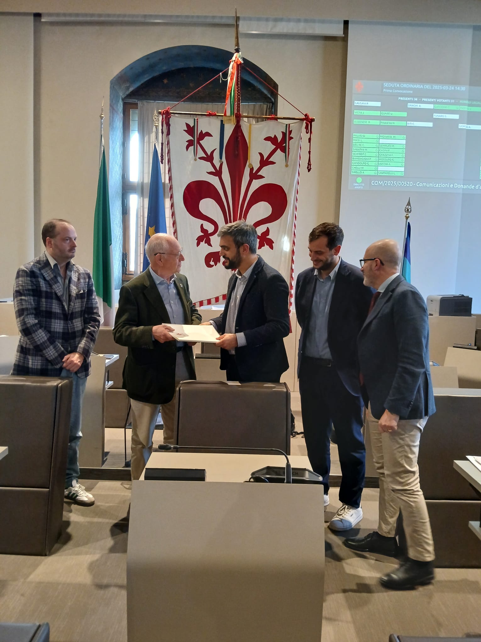 Carlo Blasi in Consiglio comunale