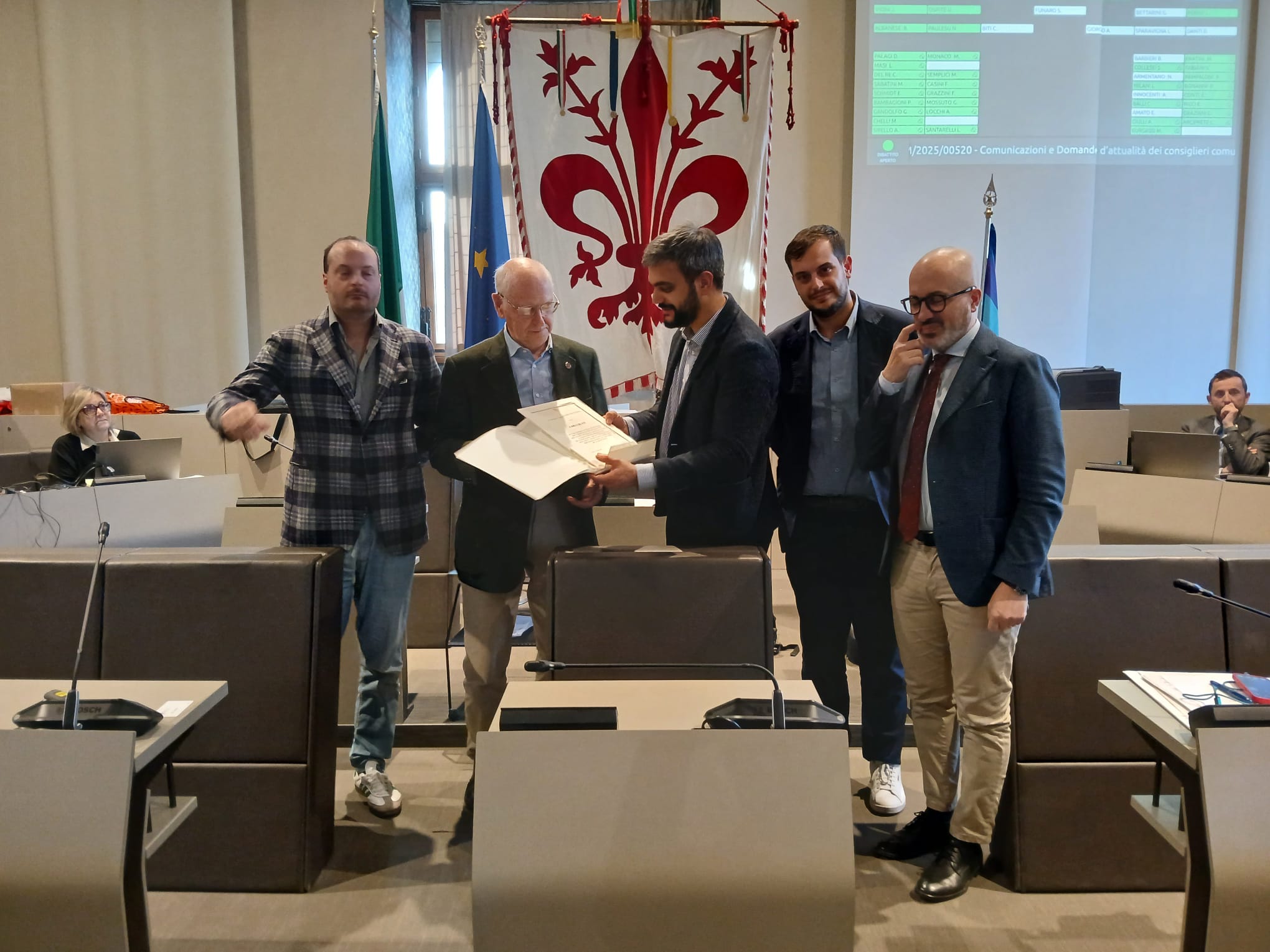 Carlo Blasi in Consiglio comunale