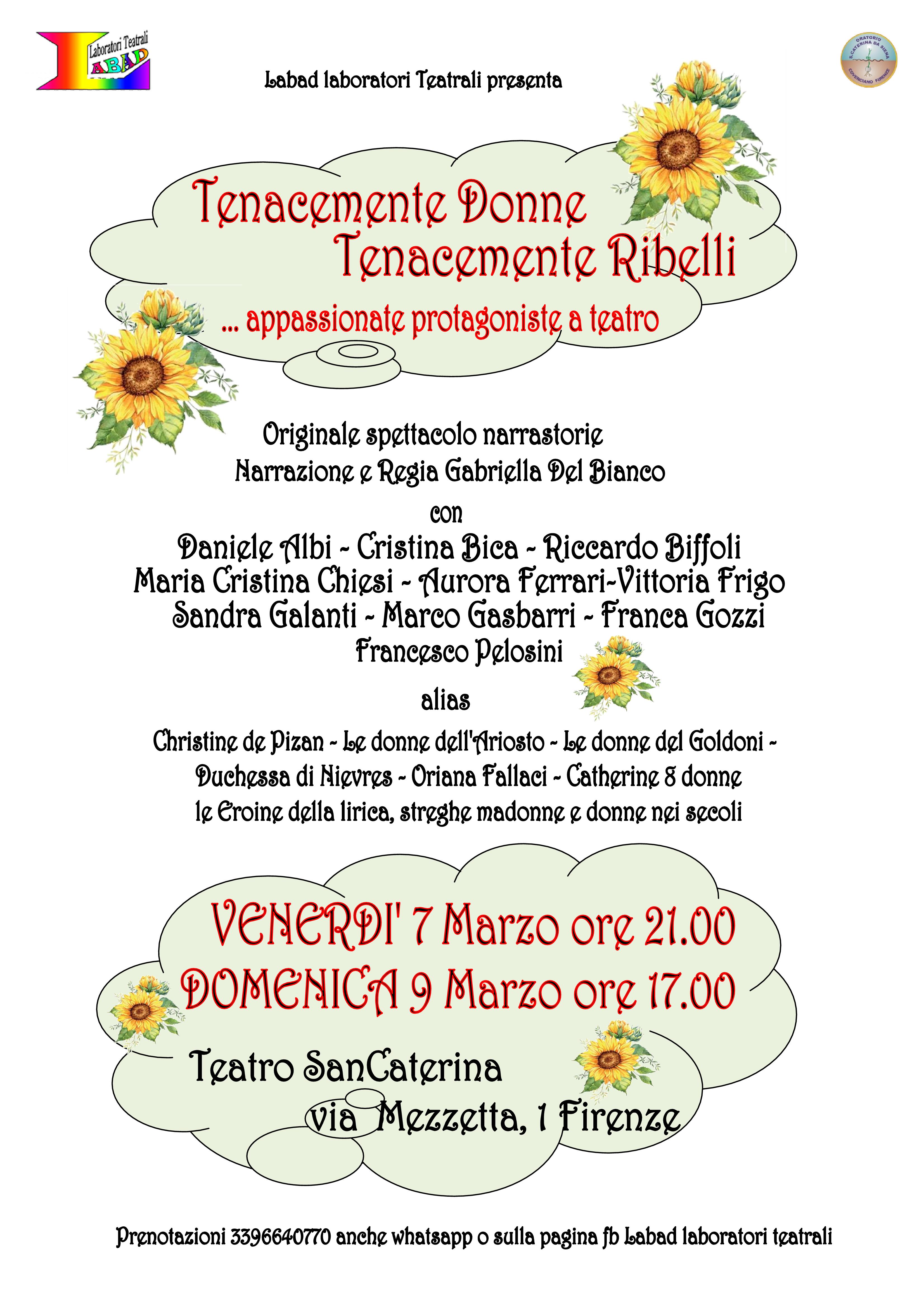 Tenacemente donne Tenacemente ribelli Tenacemente donne Tenacemente ribelli