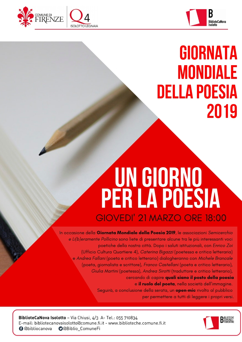 Un giorno per la poesia Un giorno per la poesia