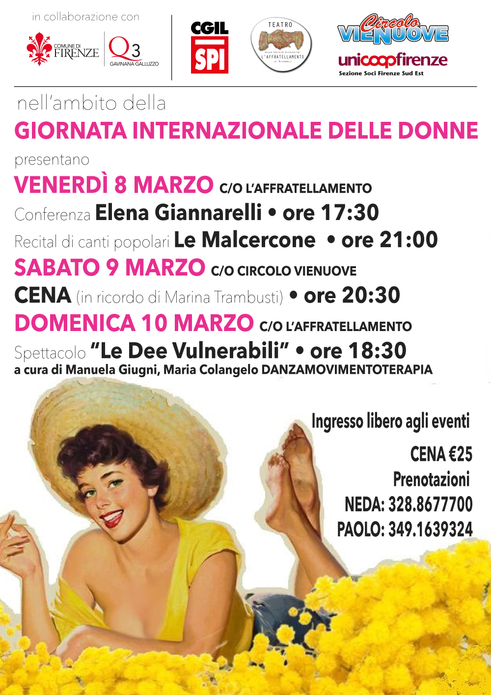 Giornata delle donne al quartiere 3 Giornata delle Donne al quartiere 3