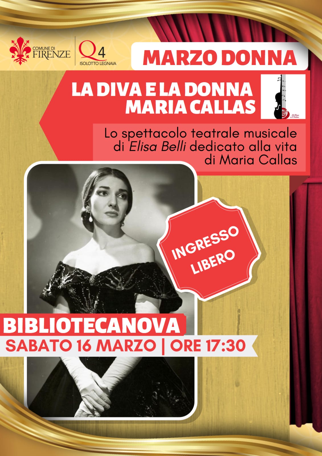 Omaggio alla Callas al quartiere 4 Omaggio alla Callas al quartiere 4