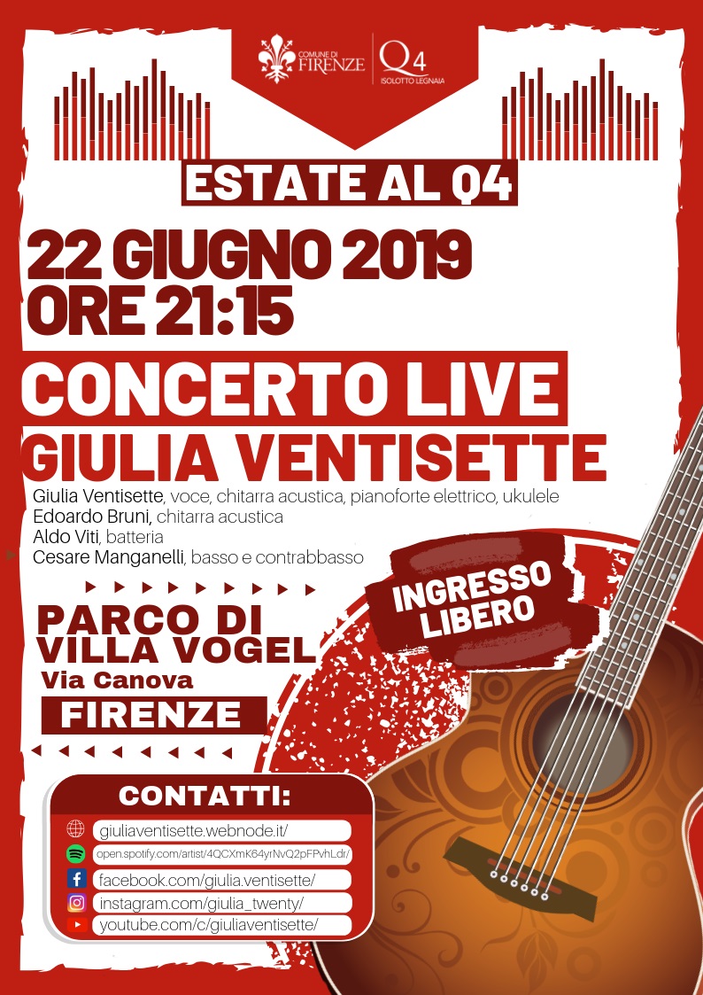 Concerto Giulia Ventisette al quartiere 4 Concerto Giulia Ventisette al quartiere 4
