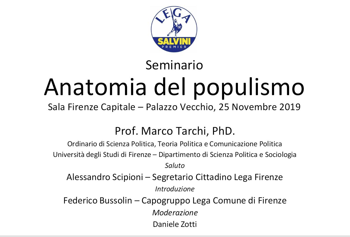 Anatomia del populismo Anatomia del populismo