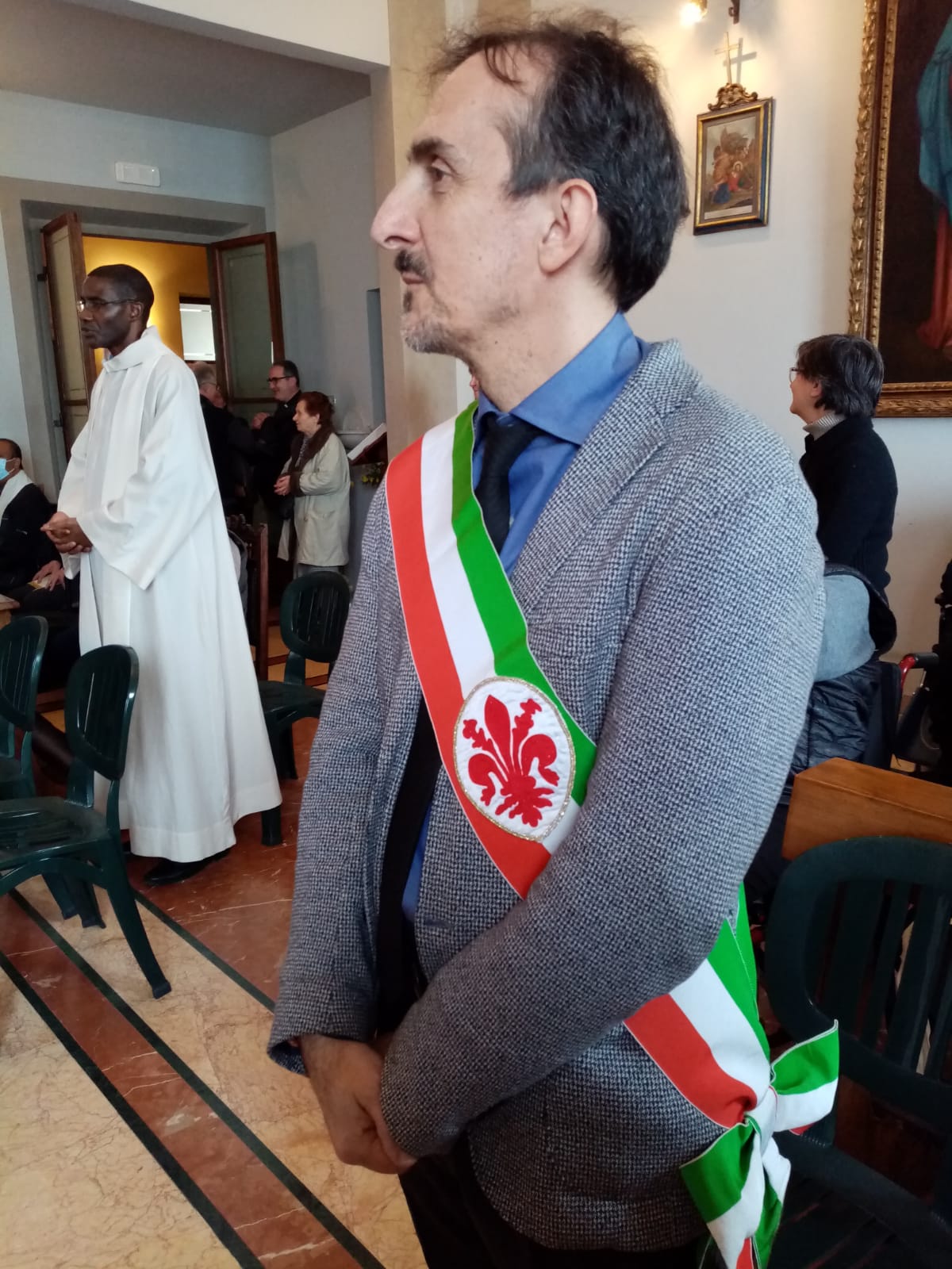 Il presidente del Consiglio comunale Luca Milani al centenario di don Giulio Andreini Il presidente del Consiglio comunale Luca Milani al centenario di don Giulio Andreini