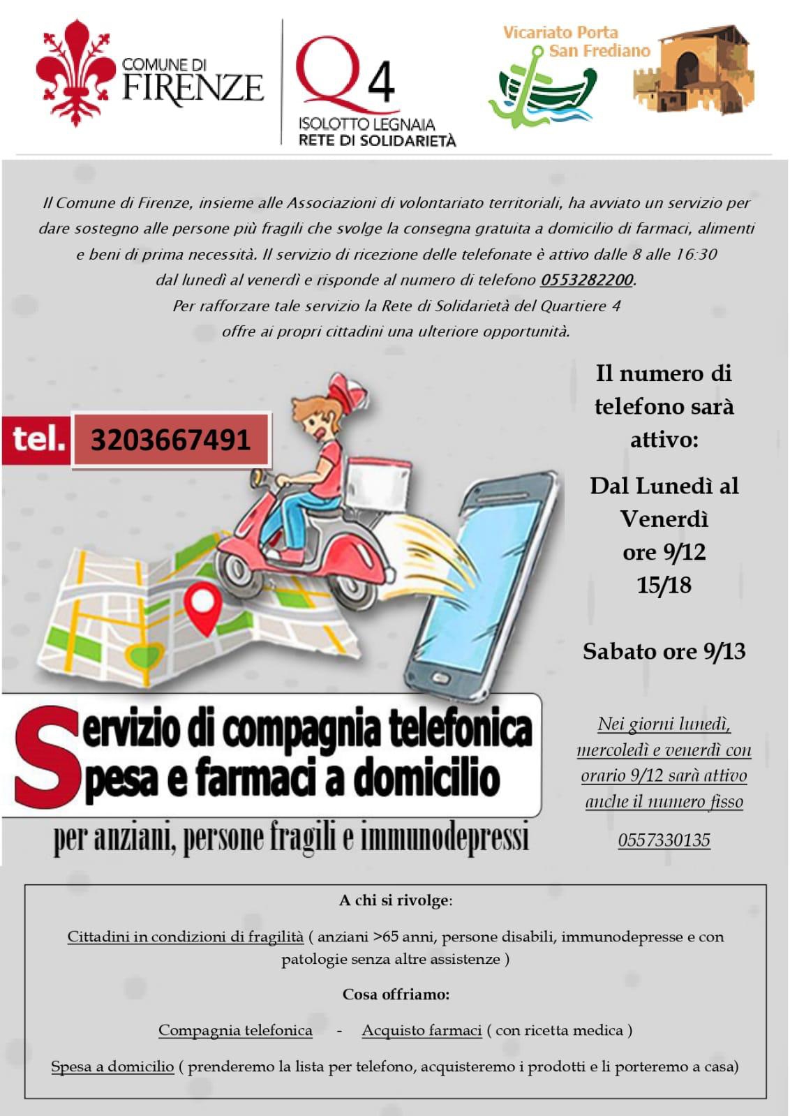 Servizio spesa a domicilio al Quartiere 4 Servizio spesa a domicilio al Quartiere 4