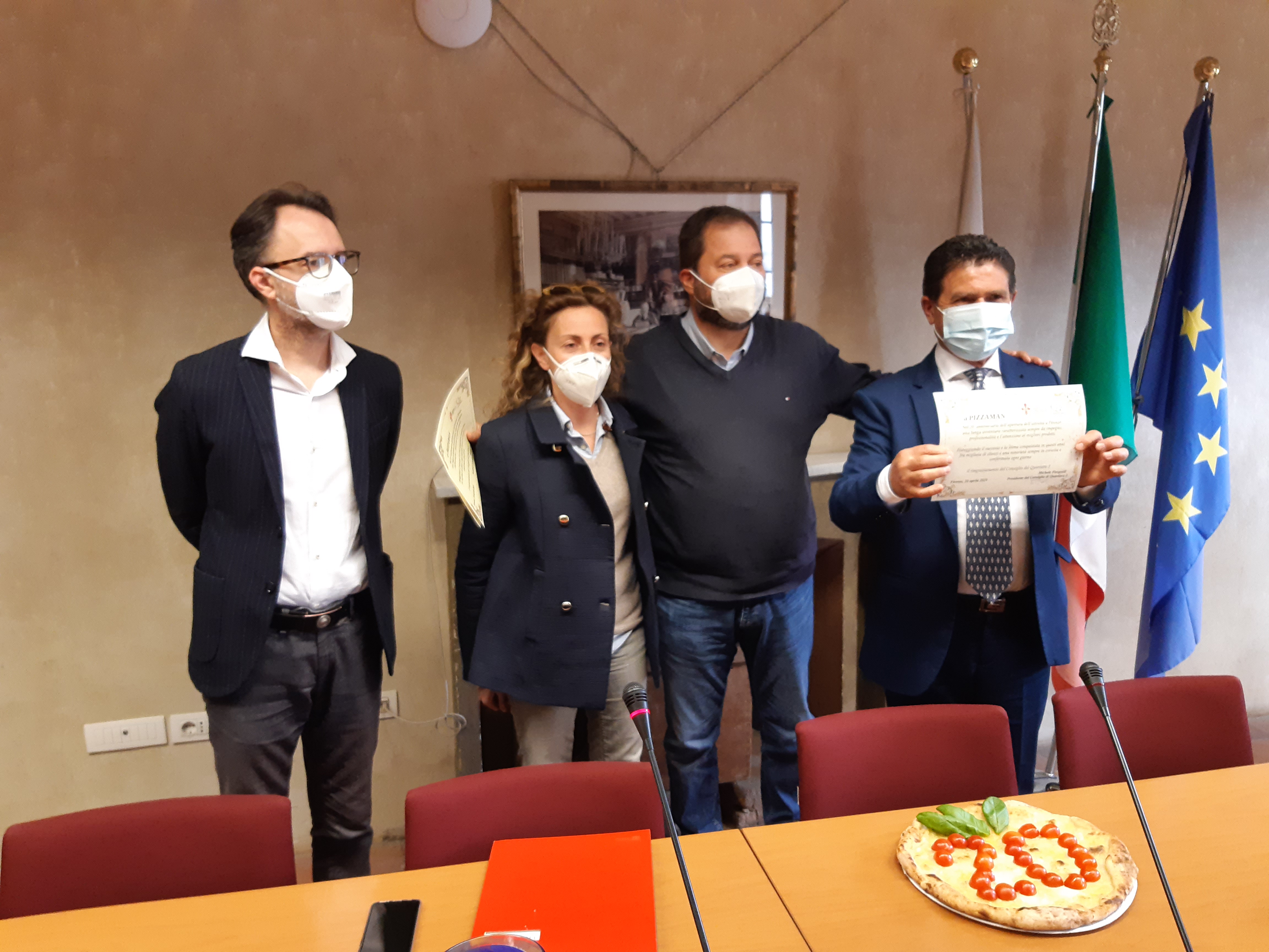 Premiati i 20 anni di attività di Pizzaman a Firenze Premiati i 20 anni di attività di Pizzaman a Firenze