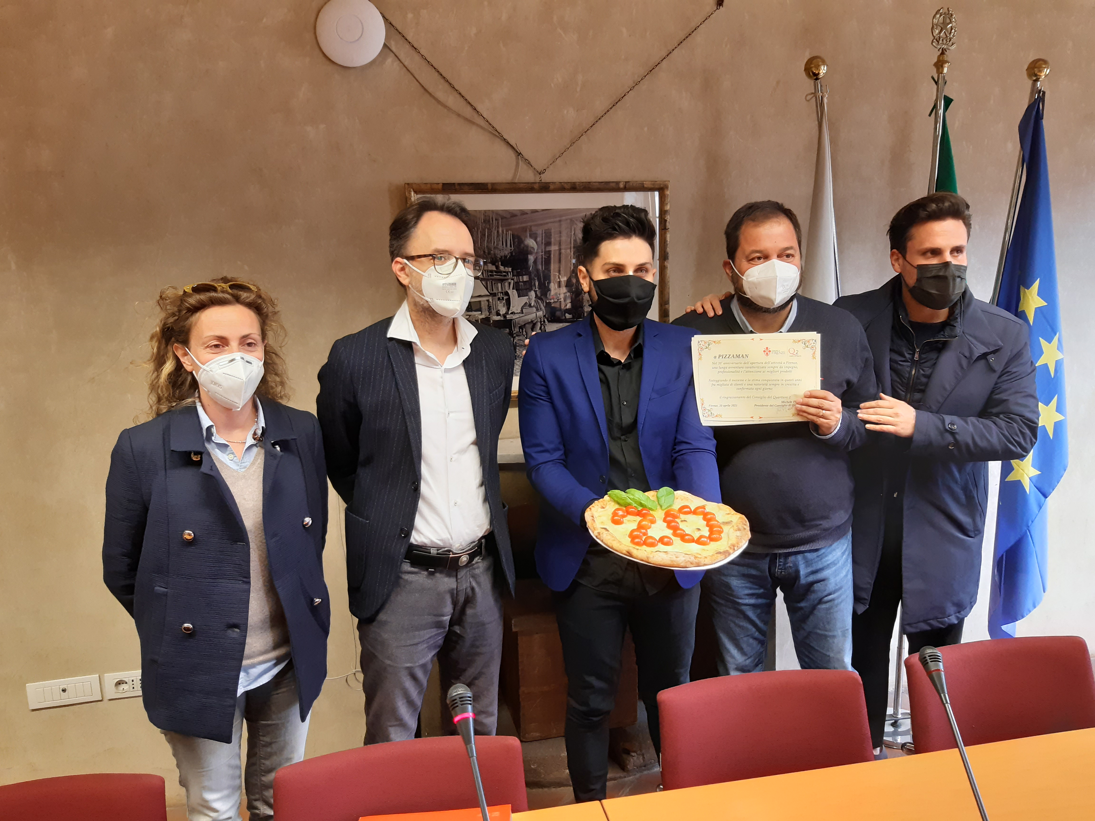 Premiati i 20 anni di attività di Pizzaman a Firenze Premiati i 20 anni di attività di Pizzaman a Firenze