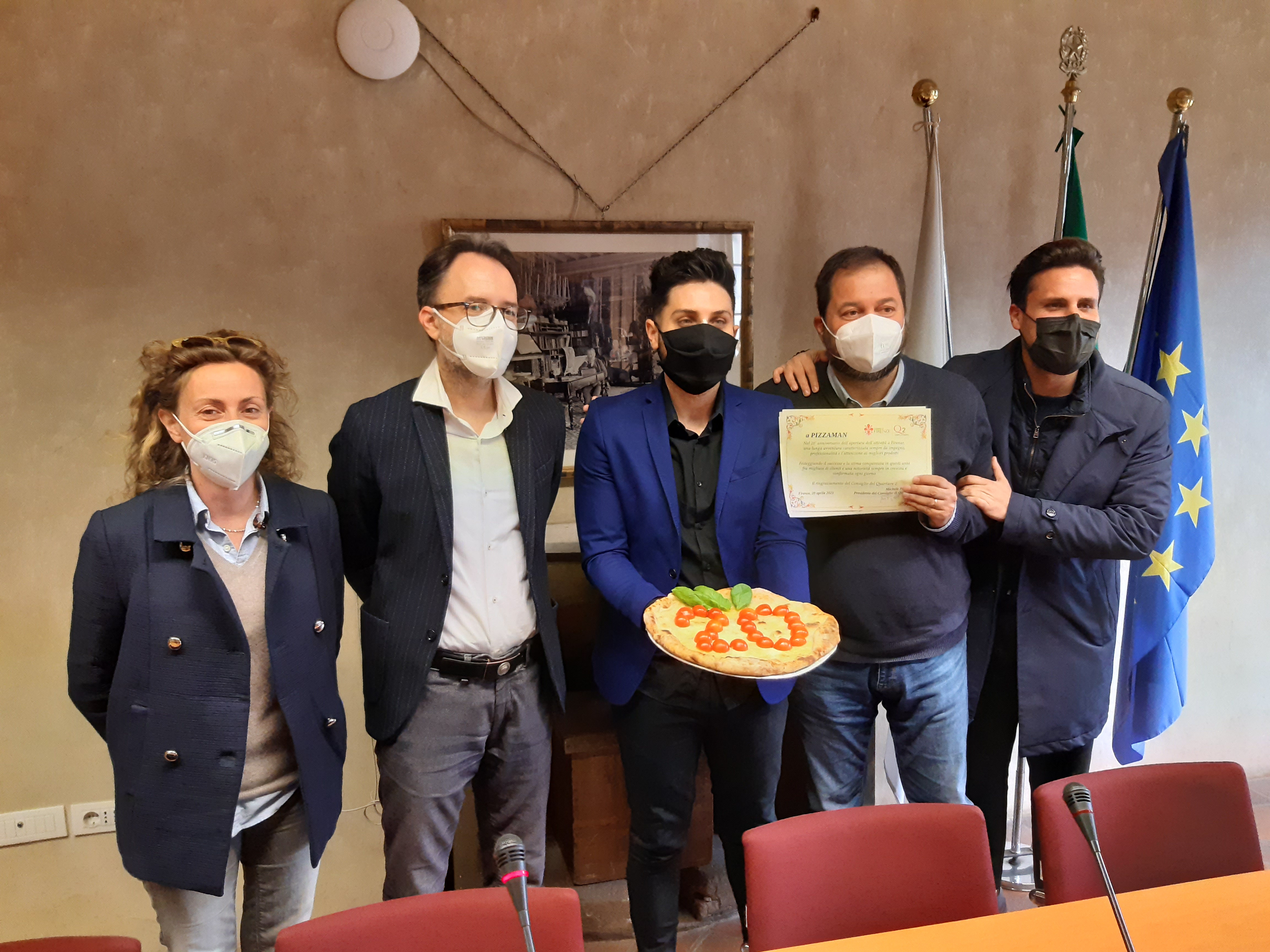 Premiati i 20 anni di attività di Pizzaman a Firenze Premiati i 20 anni di attività di Pizzaman a Firenze