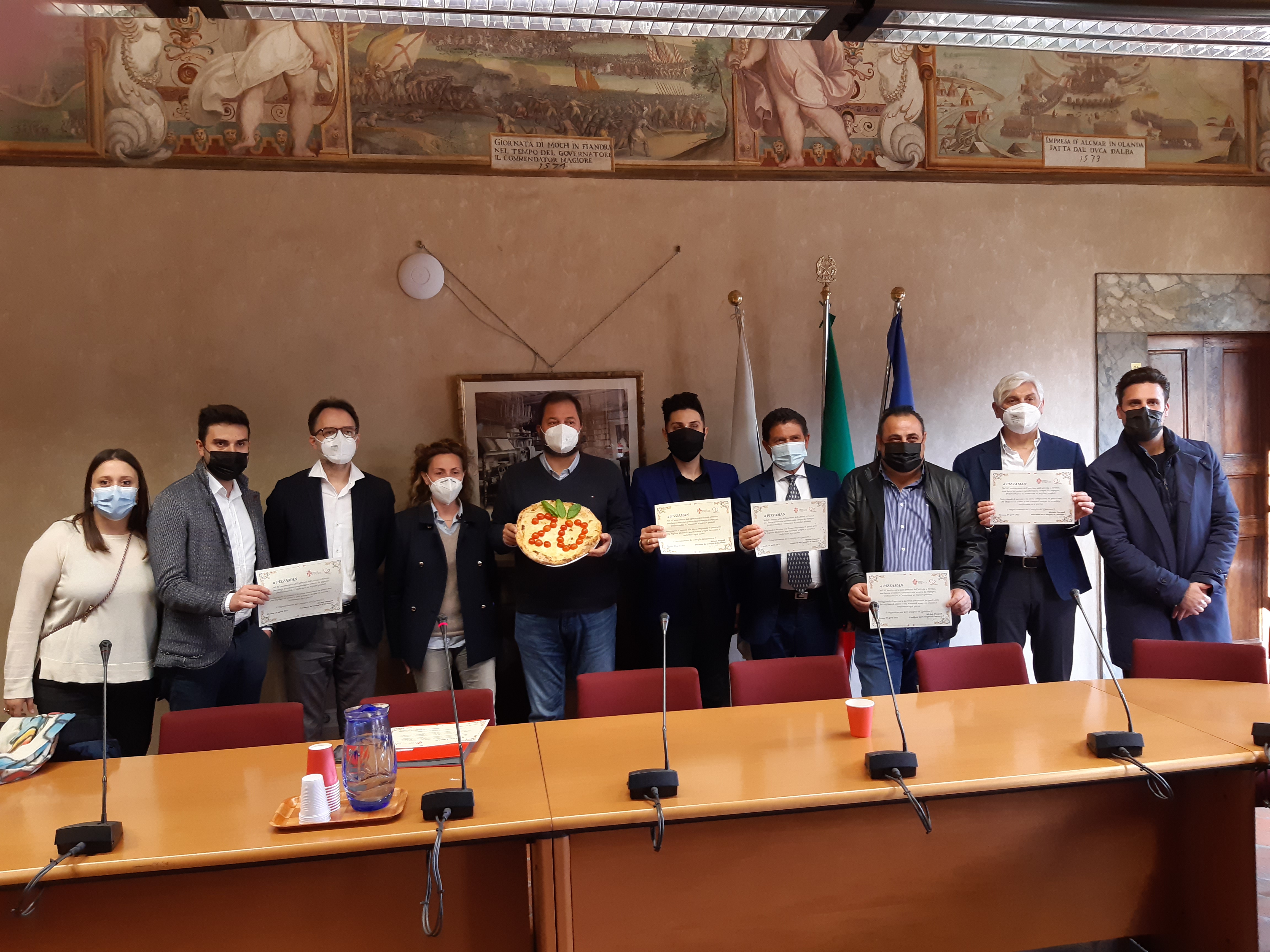Premiati i 20 anni di attività di Pizzaman a Firenze Premiati i 20 anni di attività di Pizzaman a Firenze