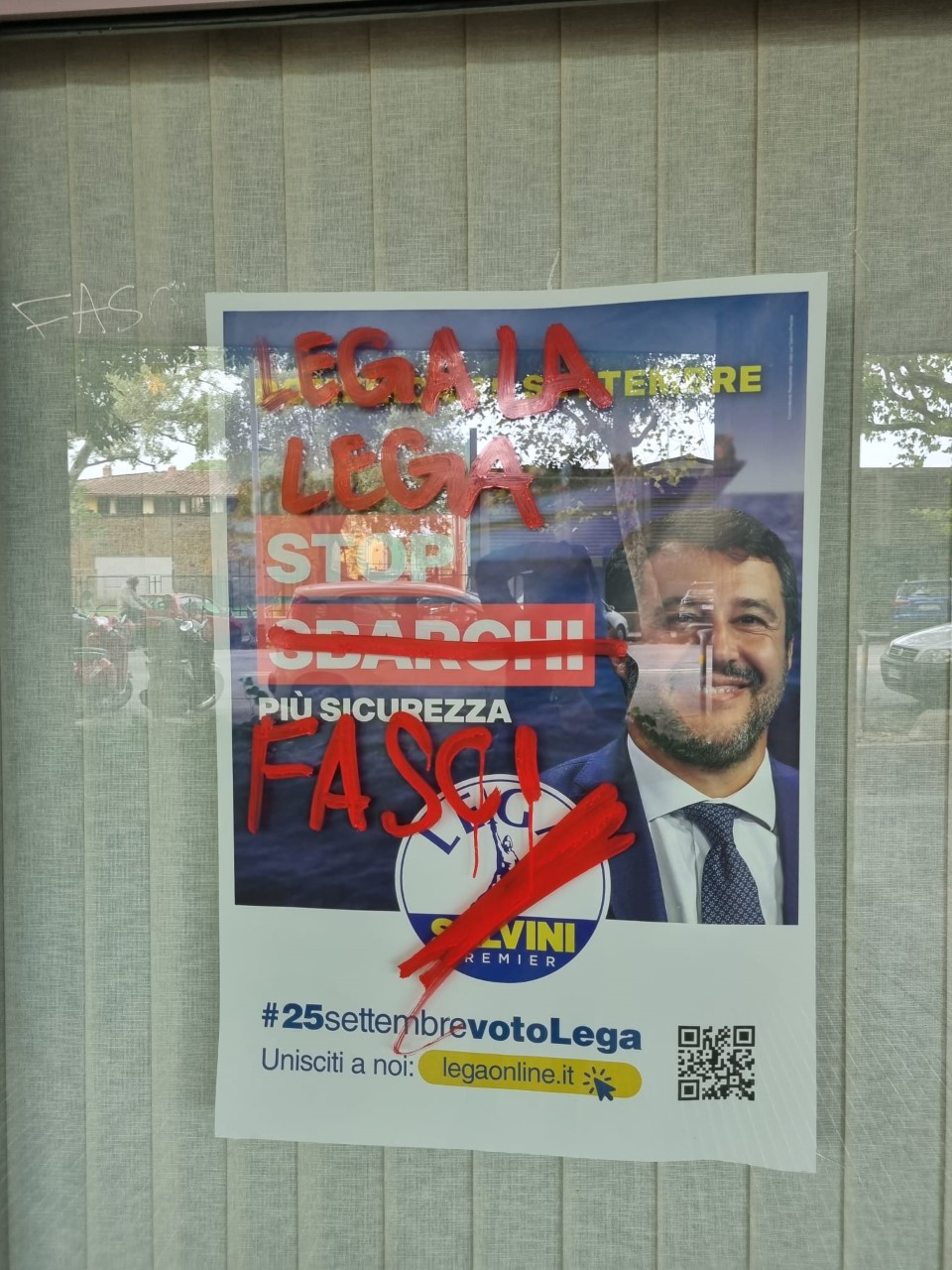Scritte minatorie Lega Scritte minatorie Lega
