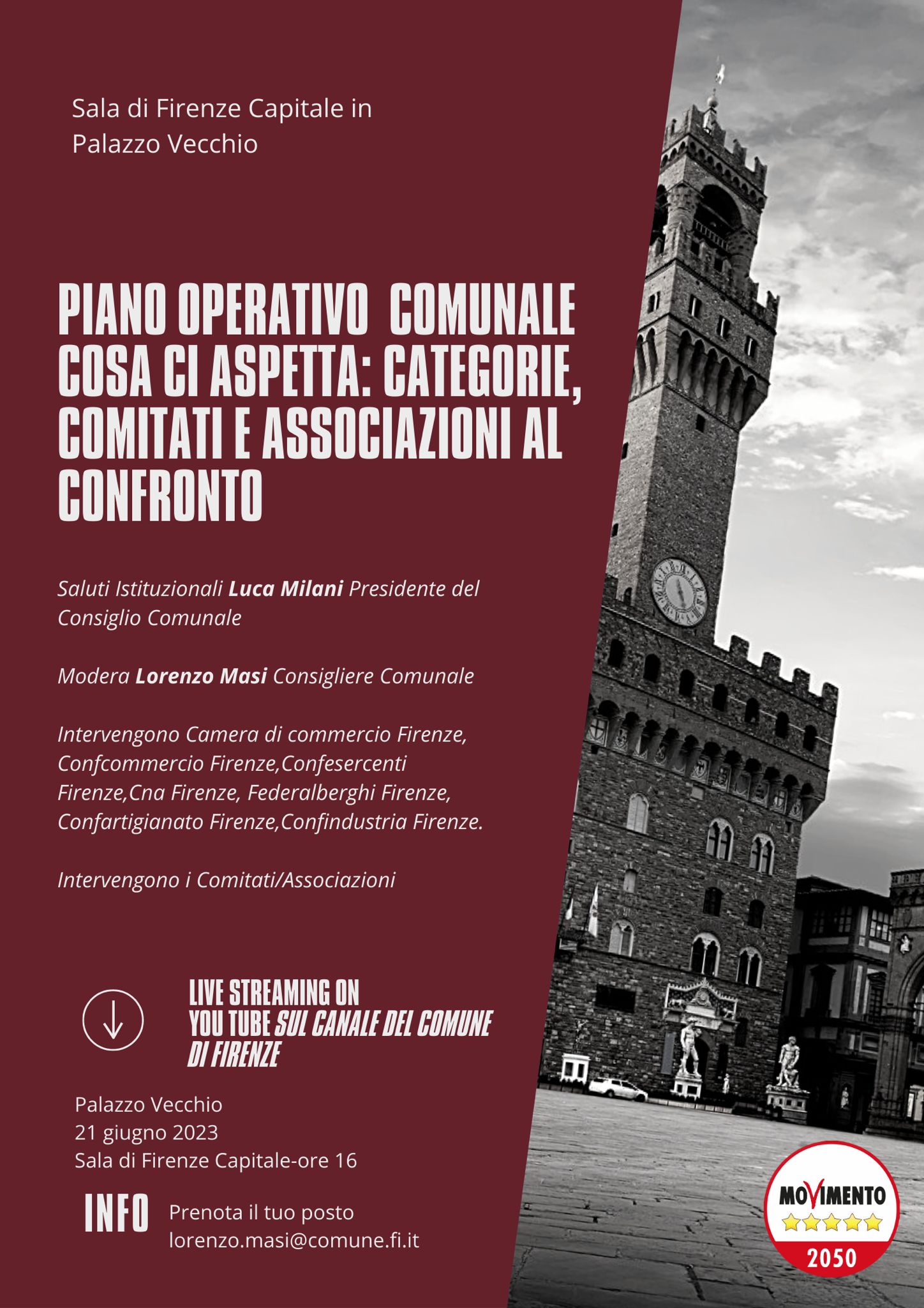 Piano operativo. Incontro Movimento 5 Stelle Piano operativo. Incontro Movimento 5 Stelle