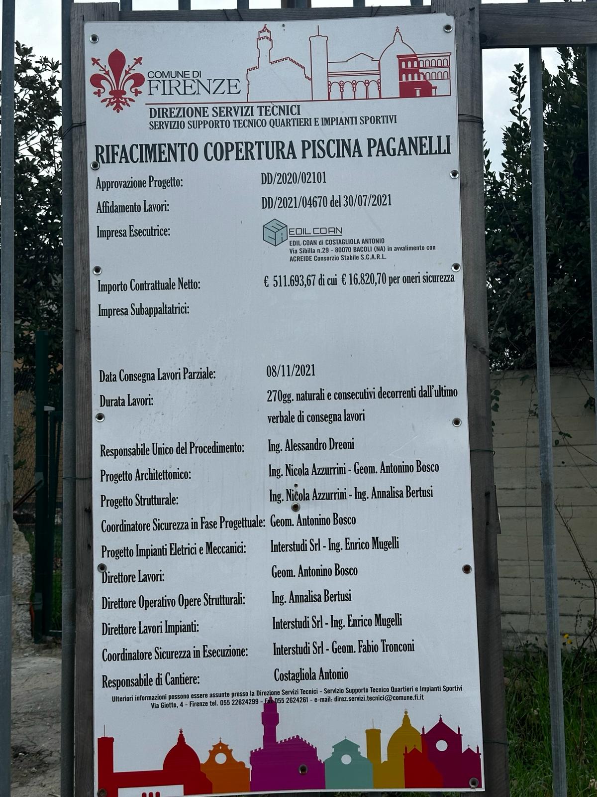 Piscina Paganelli, lavori in ritardo Piscina Paganelli, lavori in ritardo