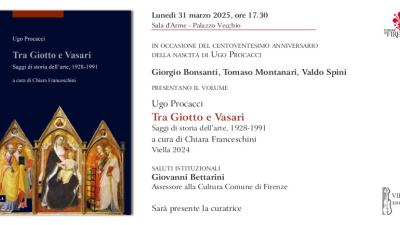 invito all'evento con immagine di una madonna con Bambino e Santi
