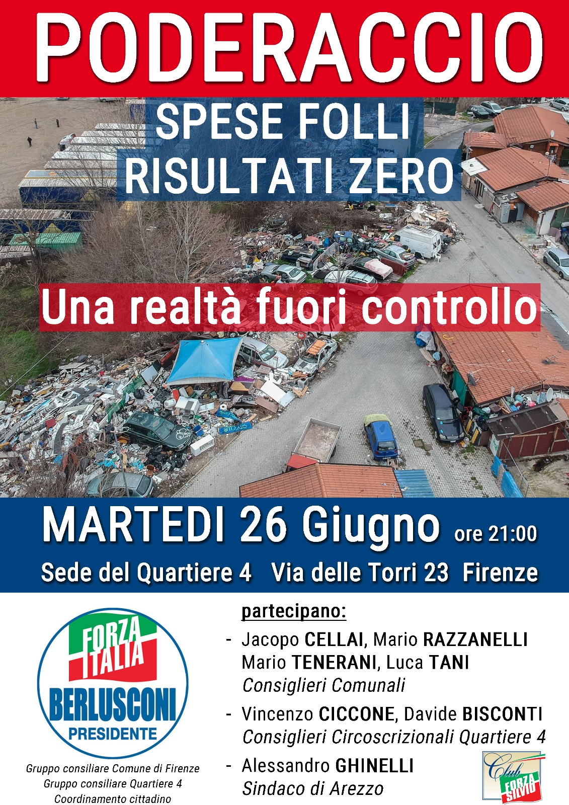 Iniziativa Forza Italia sul Poderaccio Iniziativa Forza Italia sul Poderaccio