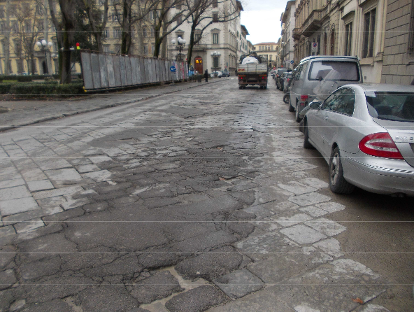 via della Colonna prima dei lavori