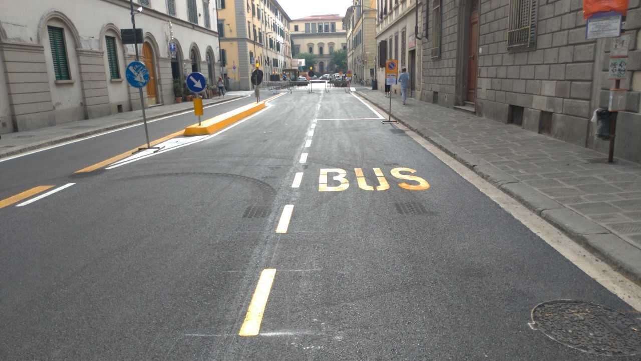 via della Colonna oggi, dopo i lavori 