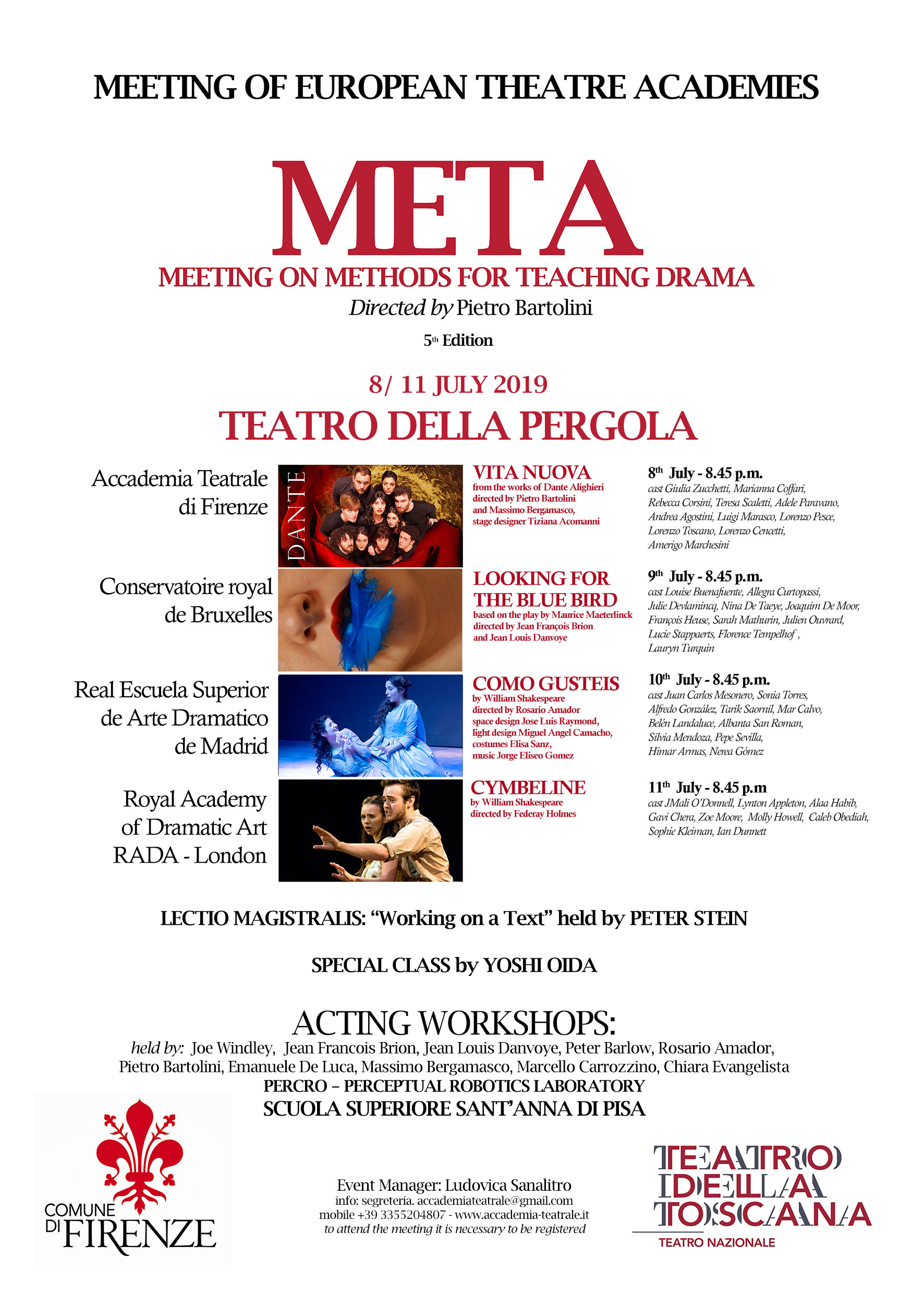 META 2019 Calendario spettacoli