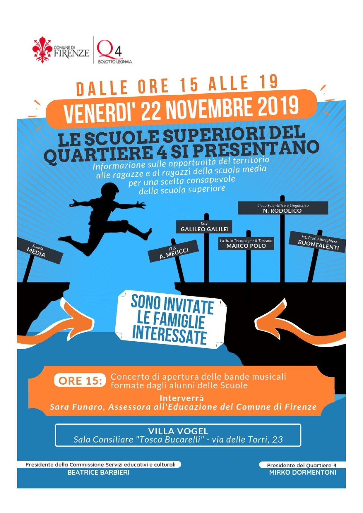 Le scuole si presentano al Quartiere 4 Le scuole si presentano al Quartiere 4