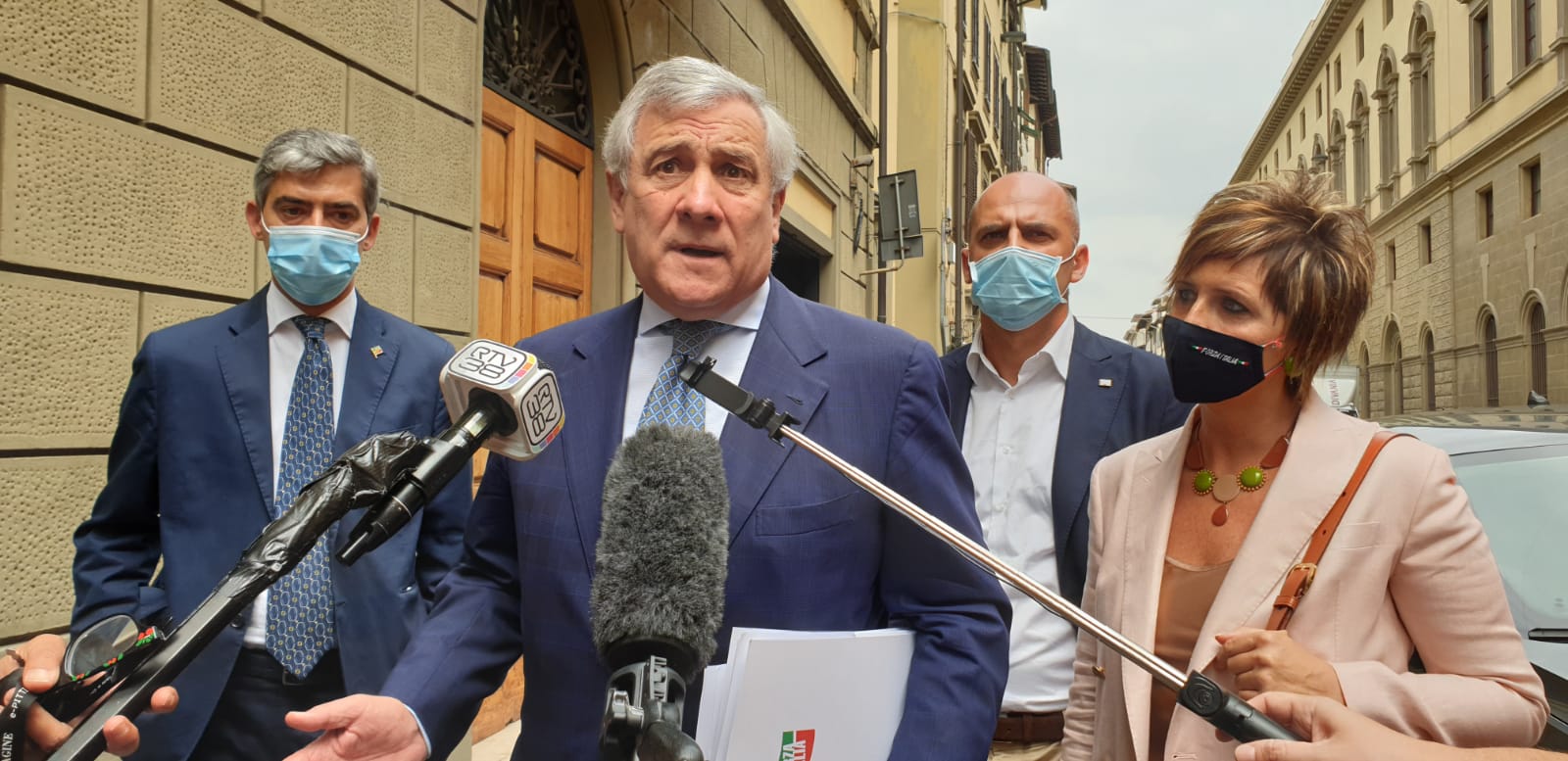 Jacopo Cellai con Antonio Tajani