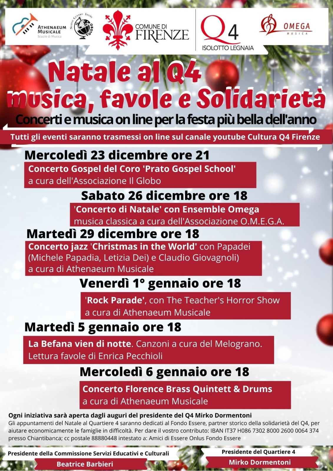 Natale al Quartiere 4: musica, favole e solidarietà