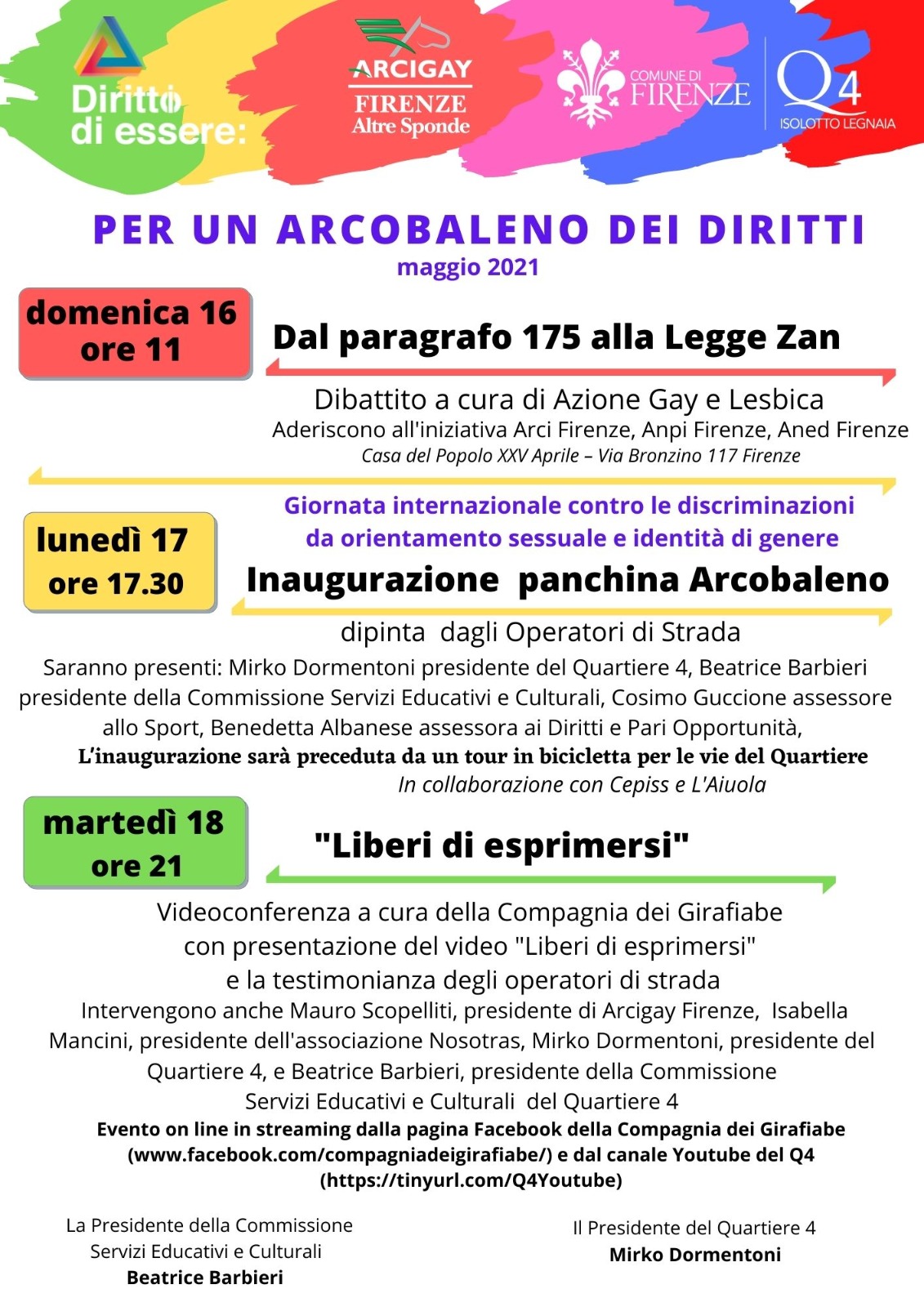 Un arcobaleno dei diritti al Q4 Un arcobaleno dei diritti al Q4