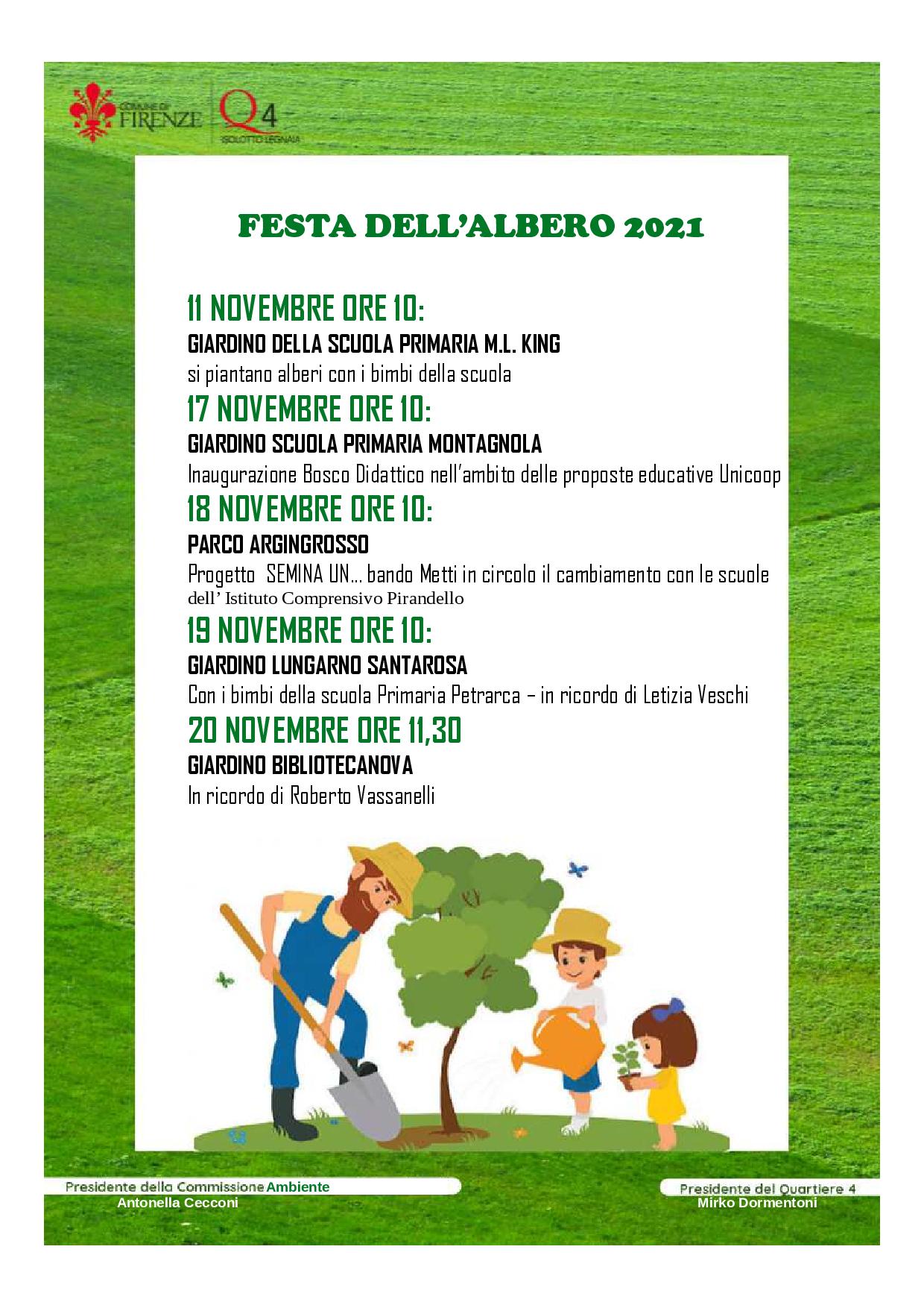 Festa dell'albero al Quartiere 4 Festa dell'albero al Quartiere 4