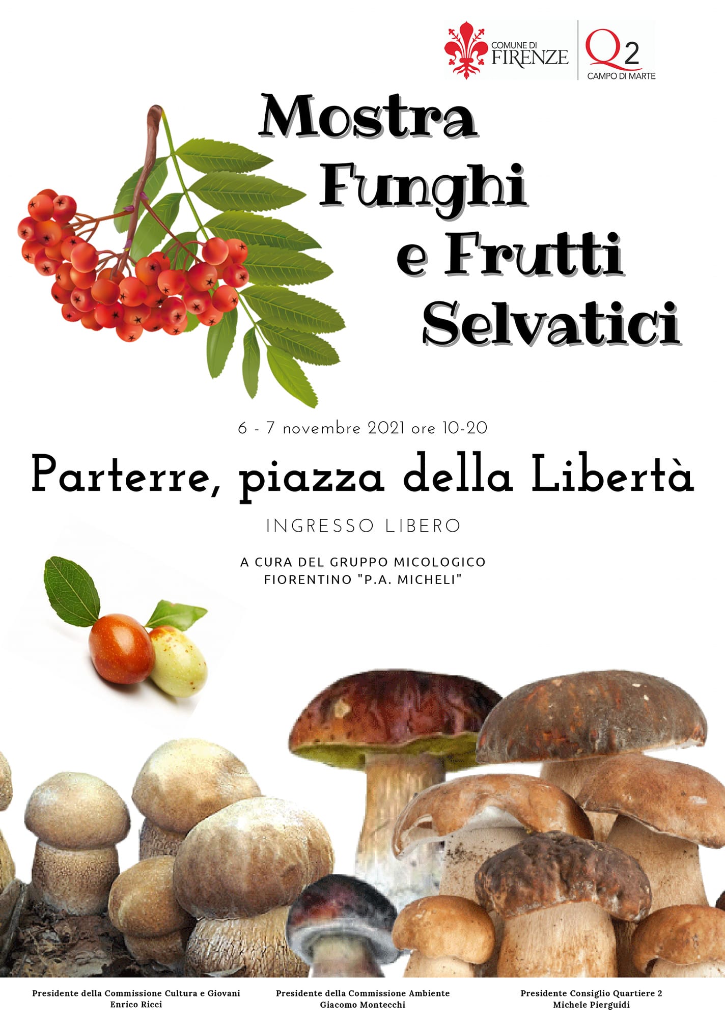 Mostra di funghi e frutti selvatici al quartiere 2 Mostra di funghi e frutti selvatici al quartiere 2