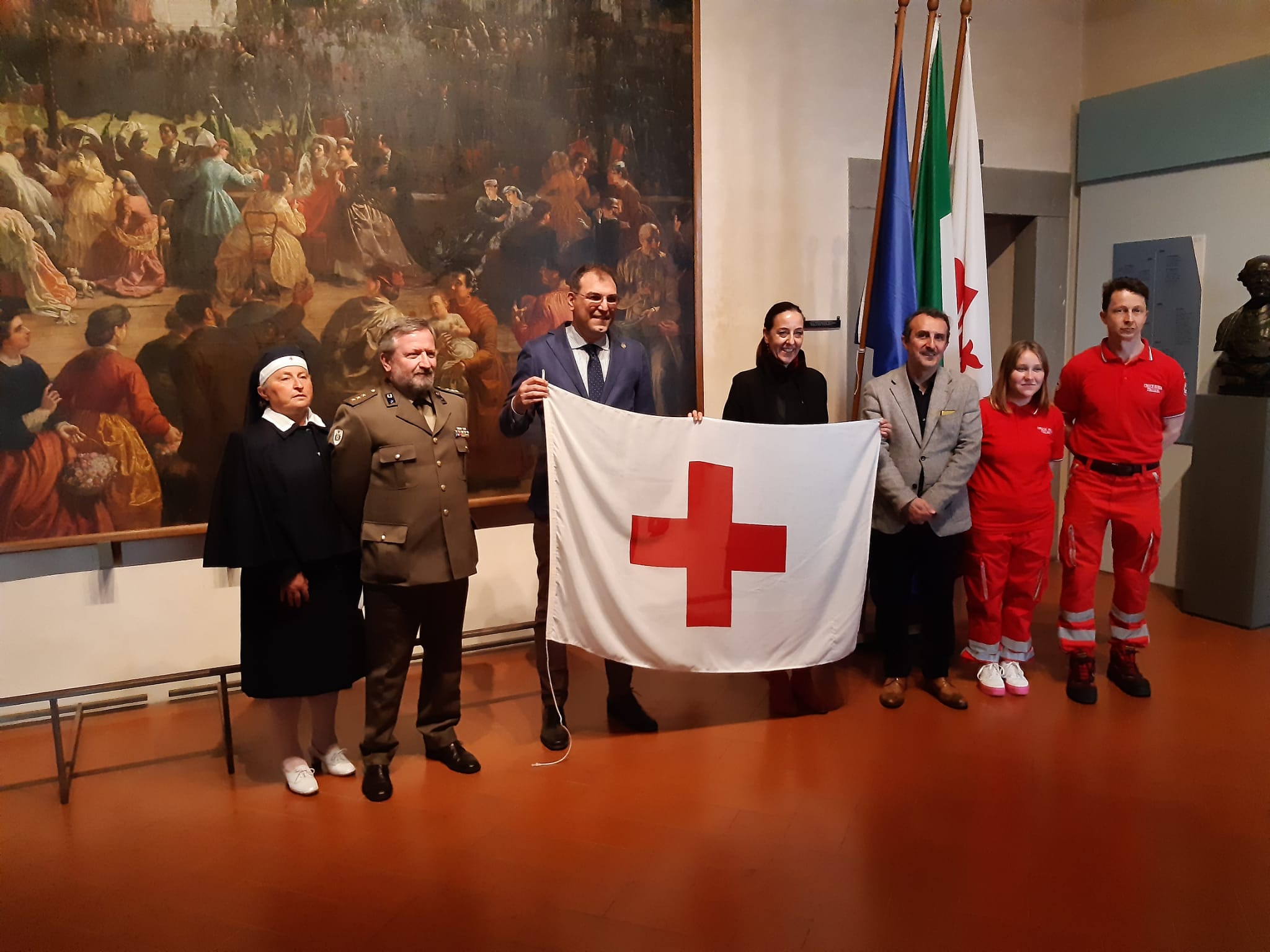 Consegna bandiera Croce Rossa in Palazzo Vecchio Consegna bandiera Croce Rossa in Palazzo Vecchio