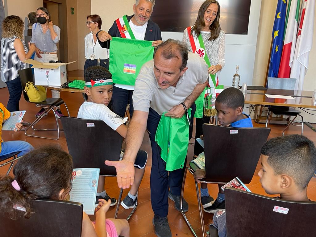 Piccoli Saharawi in Palazzo Vecchio