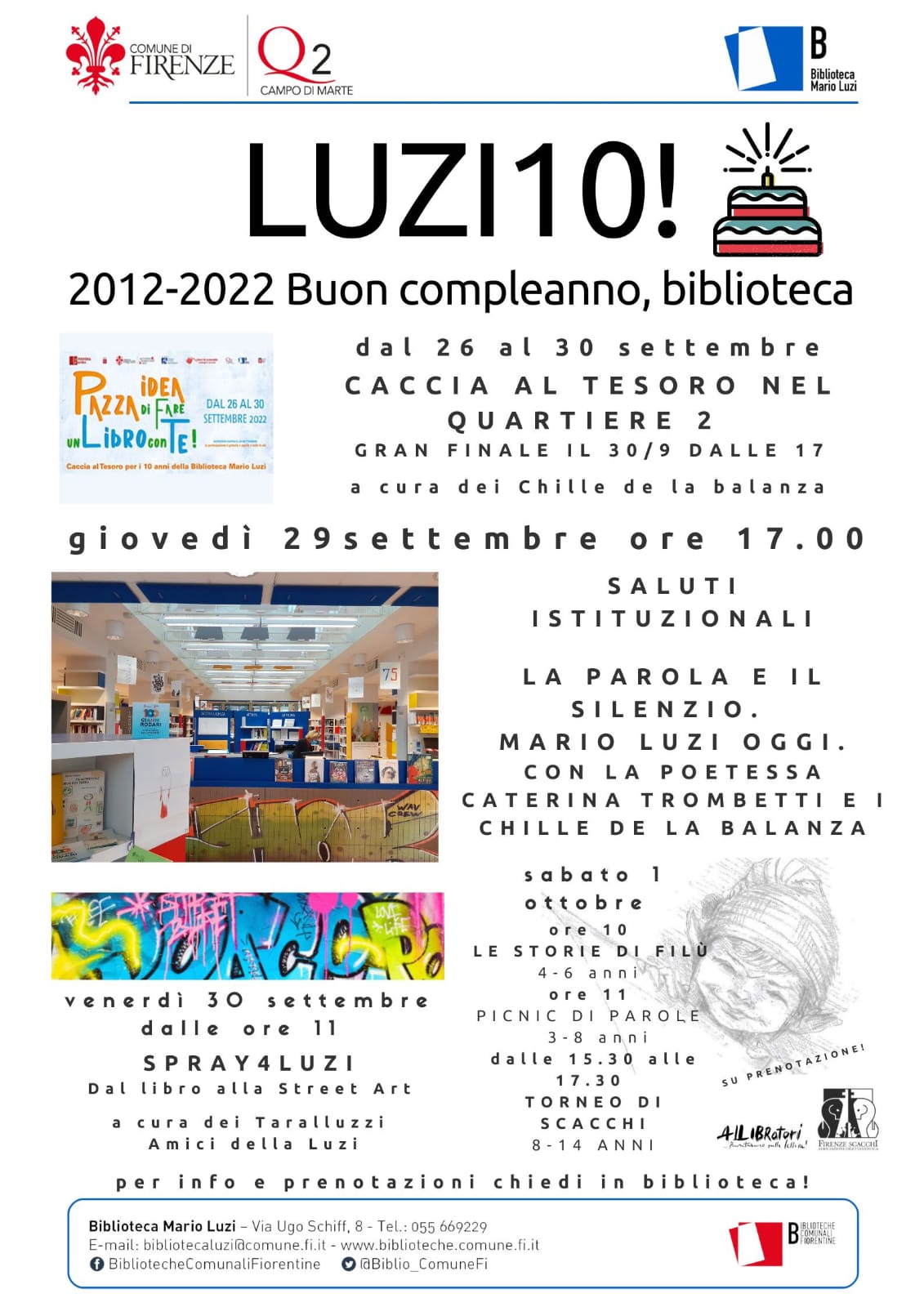 La biblioteca Luzi compie 10 anni