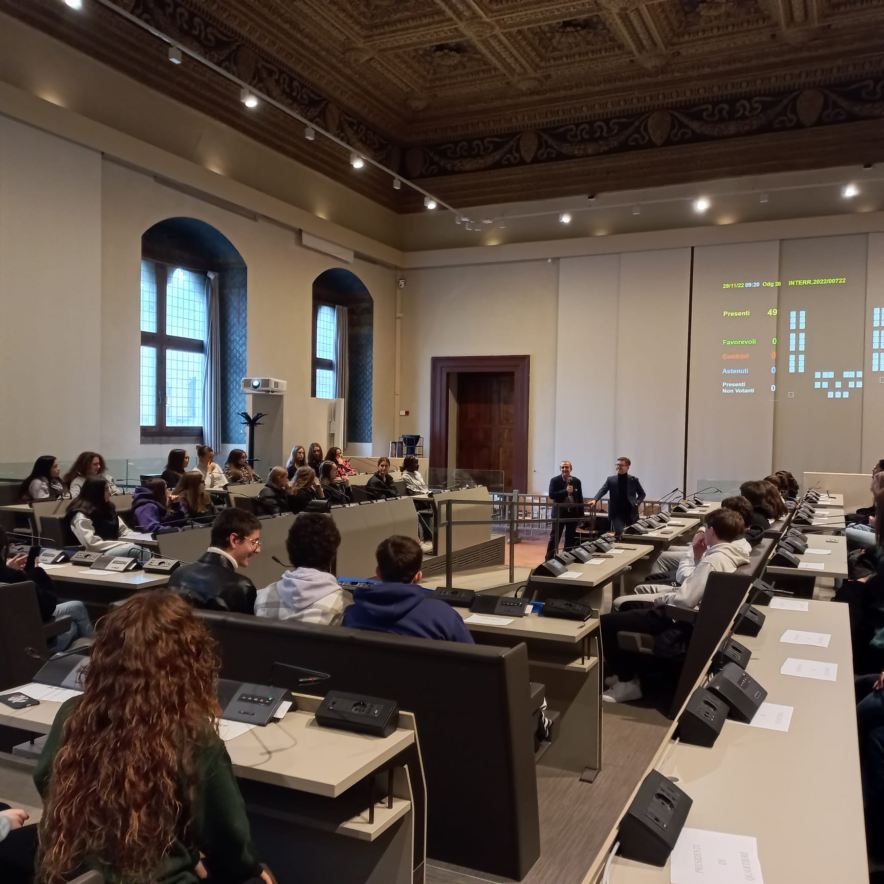 Il sindaco Nardella e il presidente Milani al Consiglio comunale aperto agli studenti