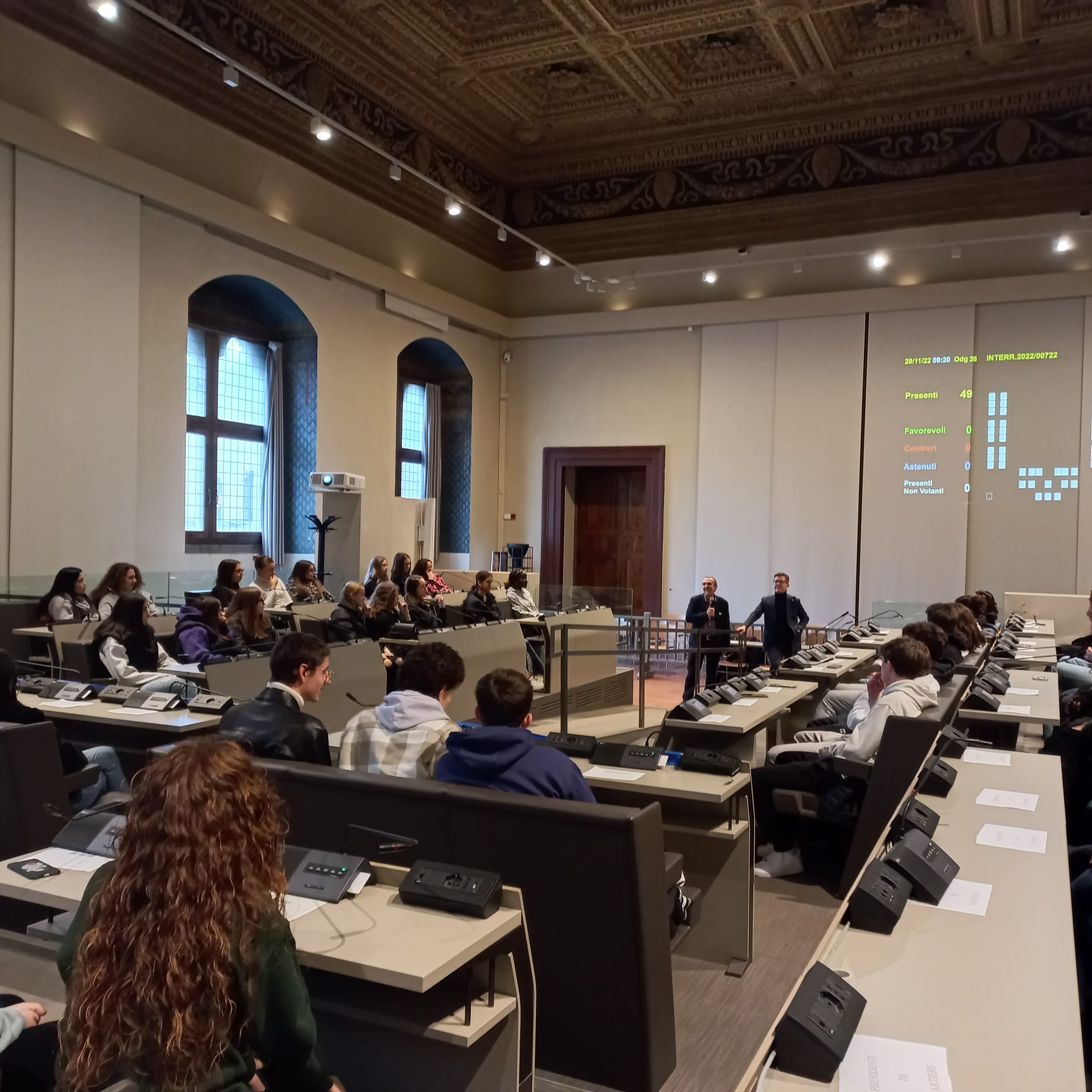 Il sindaco Nardella e il presidente Milani al Consiglio comunale aperto agli studenti