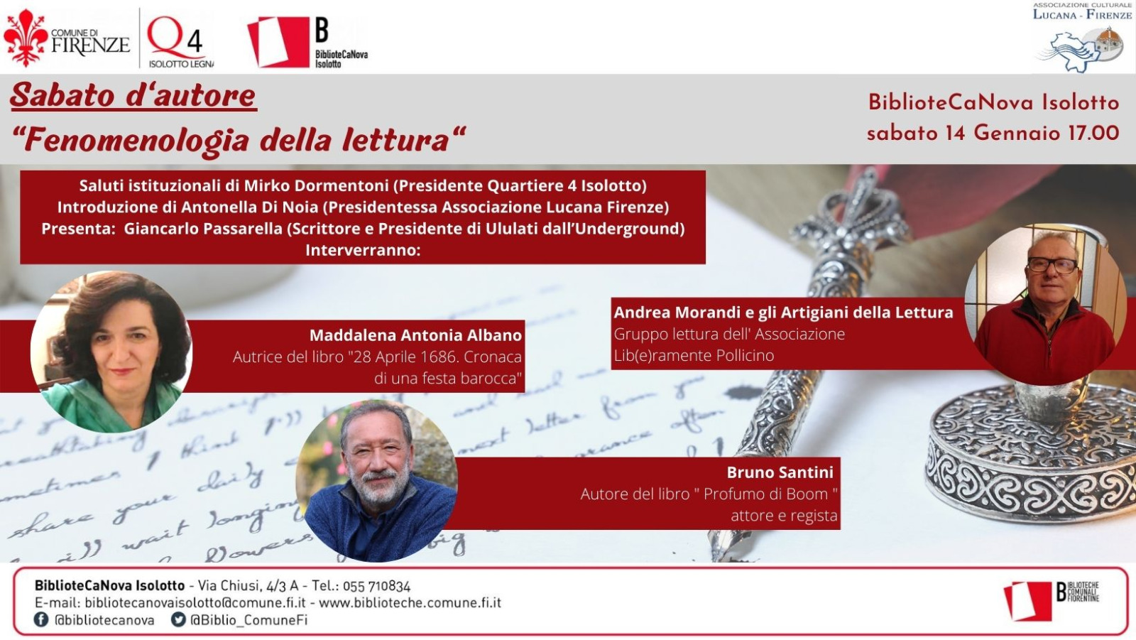 Sabato d'Autore al Quartiere 4 Sabato d'Autore al Quartiere 4