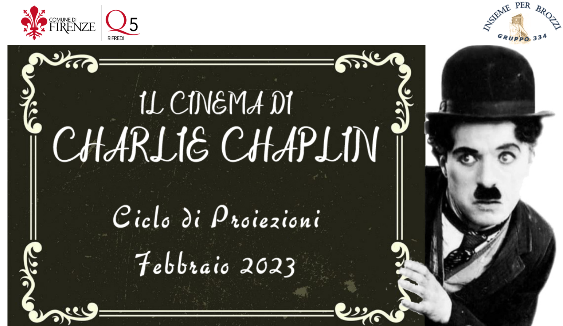 Il cinema di Charlie Chaplin al Quartiere 5 Il cinema di Charlie Chaplin al Quartiere 5