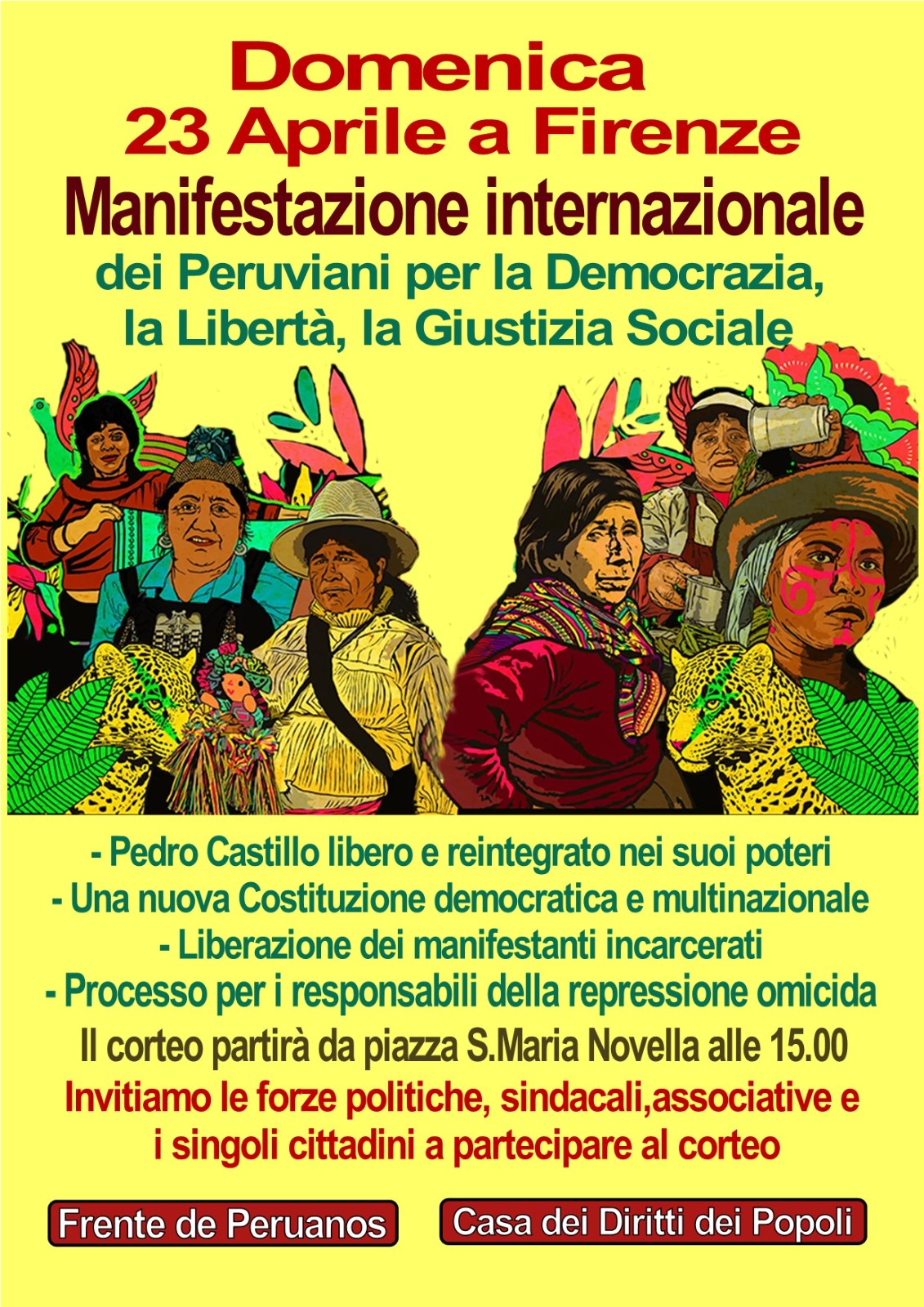 Incontro Nazionale dei Peruviani domenica 23 aprile a Firenze Incontro Nazionale dei Peruviani domenica 23 aprile a Firenze