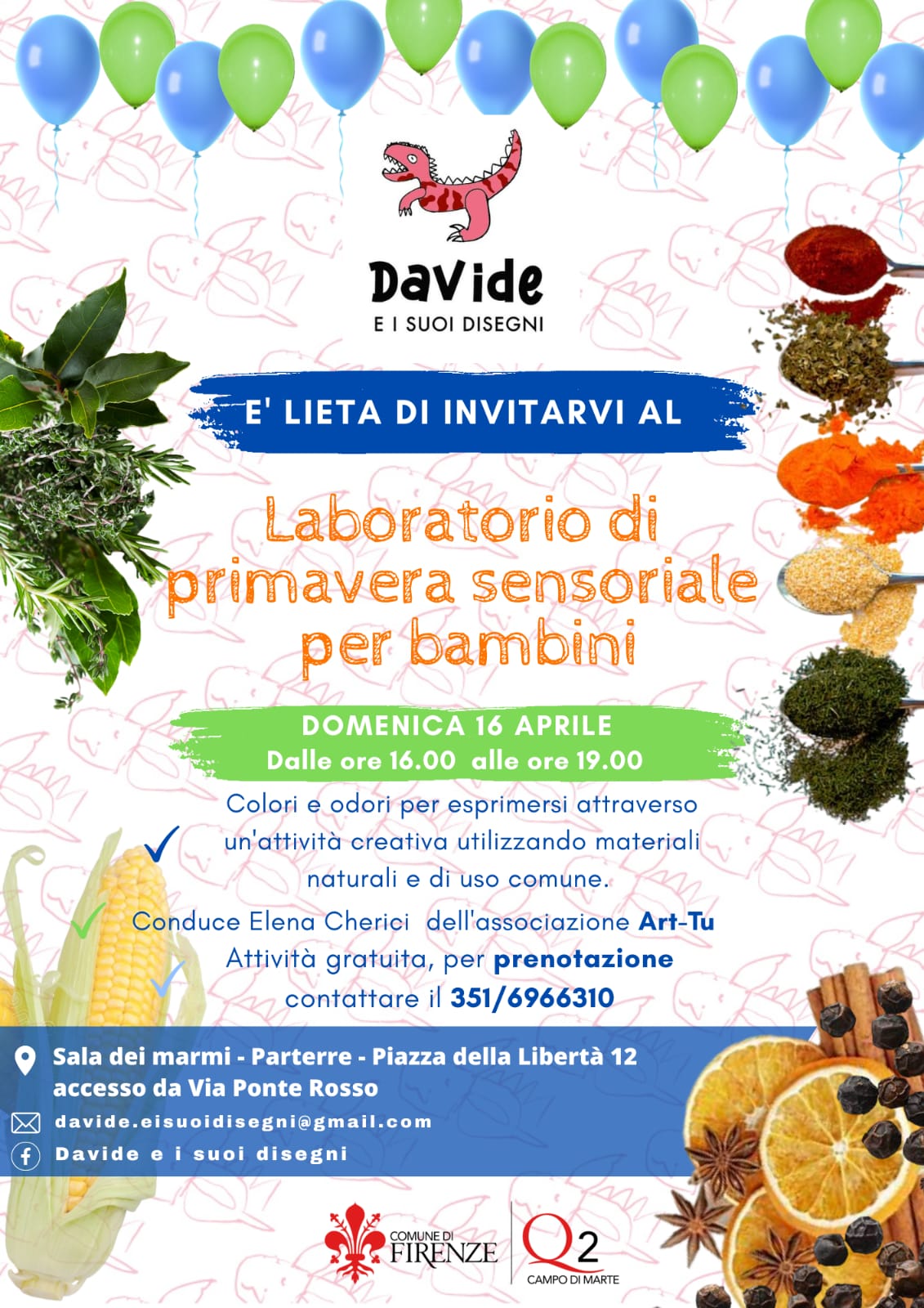 Laboratorio di primavera sensoriale per i bambini al Quartiere 2 Laboratorio di primavera sensoriale per i bambini al Quartiere 2