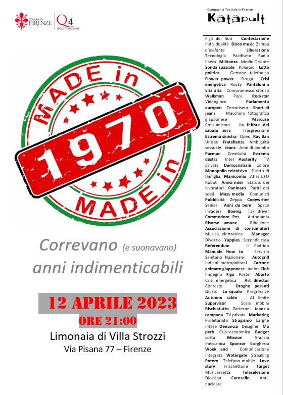 Made in 1970 al Quartiere 4 Made in 1970 al Quartiere 4