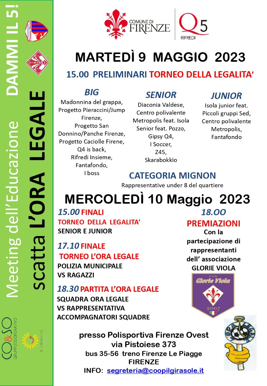 Dammi il 5! Torneo della legalità Dammi il 5! Torneo della legalità