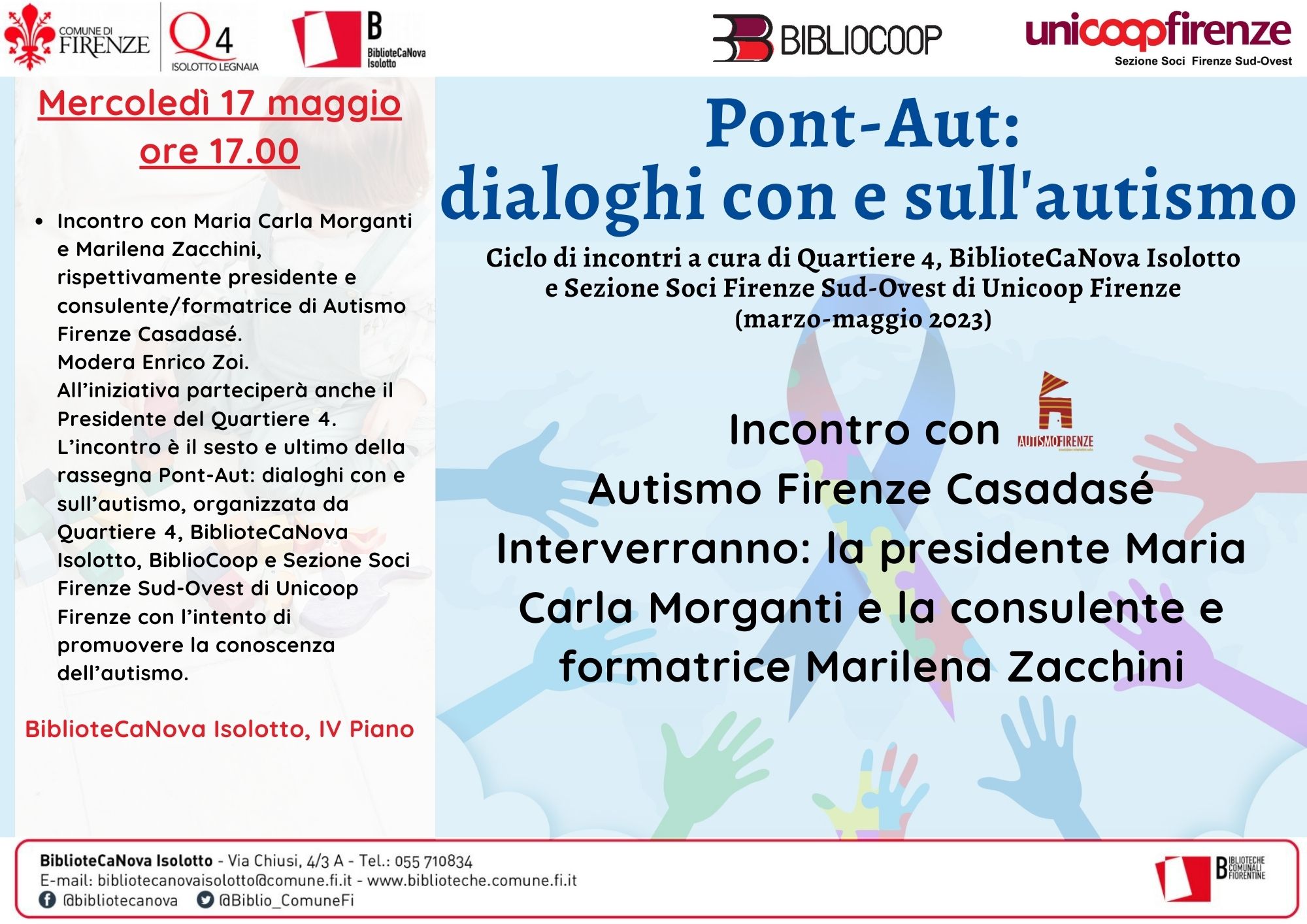 Pont-Aut: dialoghi con e sull’autismo al Quartiere 4 Pont-Aut: dialoghi con e sull’autismo al Quartiere 4