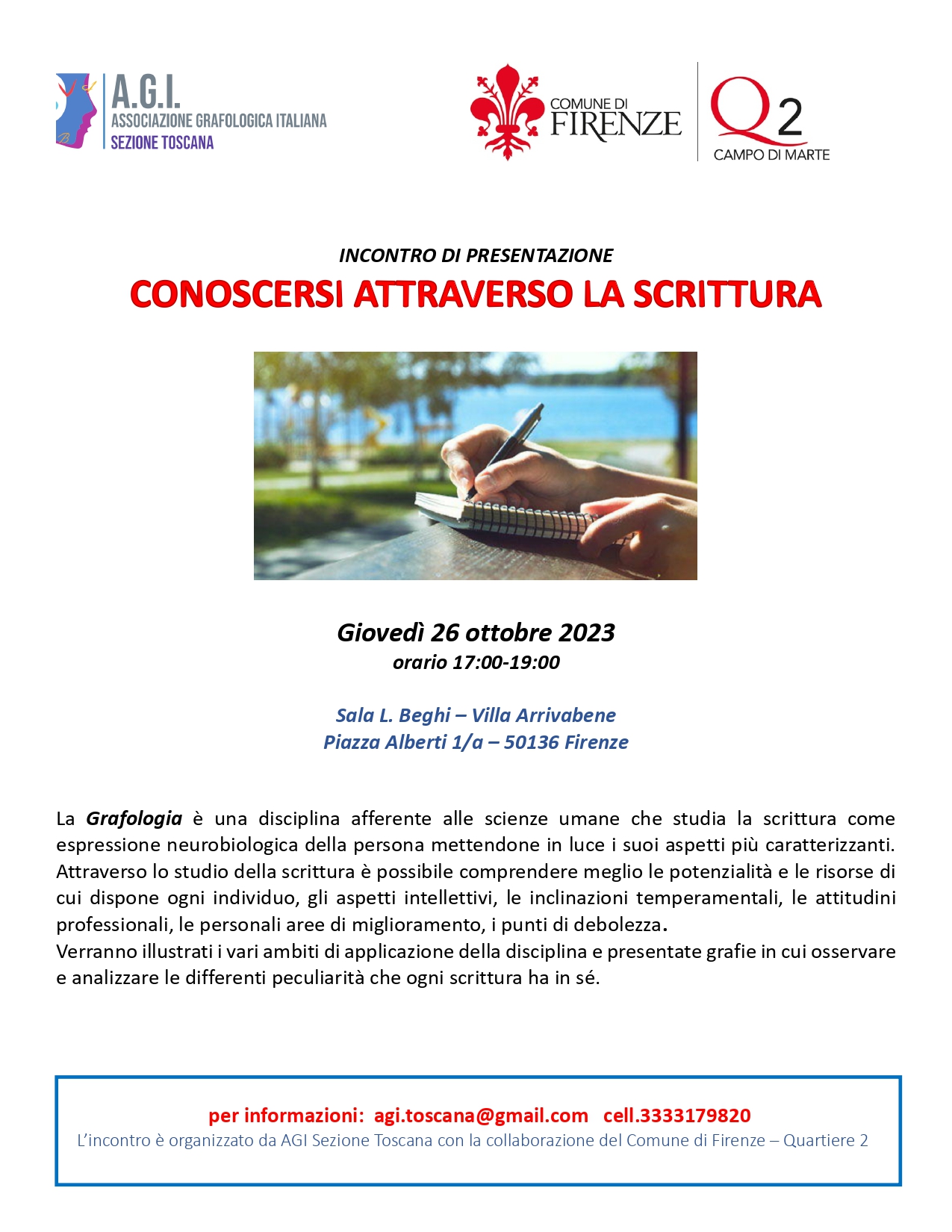 Conoscersi attraverso la scrittura al Quartiere 2 Conoscersi attraverso la scrittura al Quartiere 2