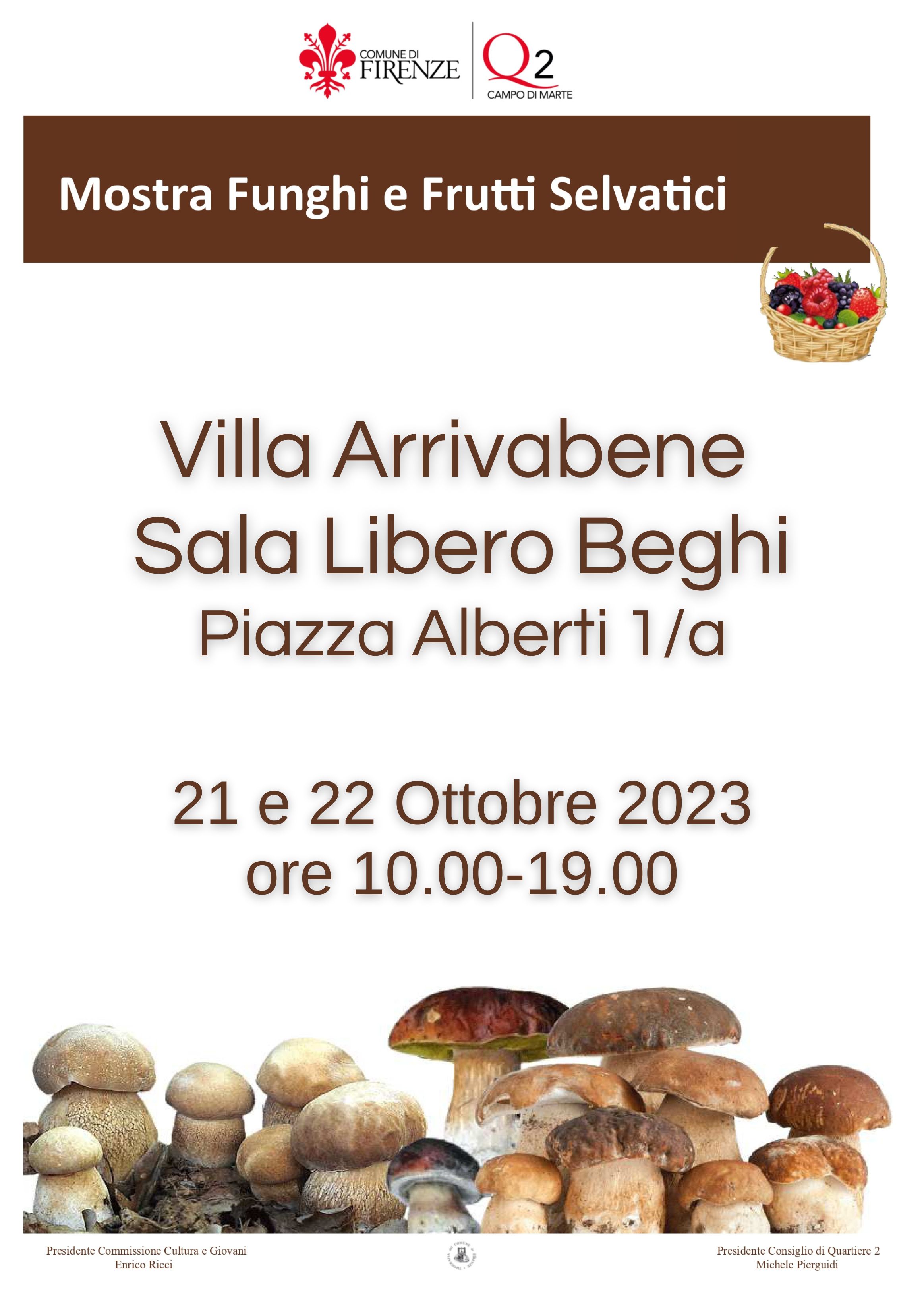 Funghi e frutti selvatici al Quartiere 2 Funghi e frutti selvatici al Quartiere 2